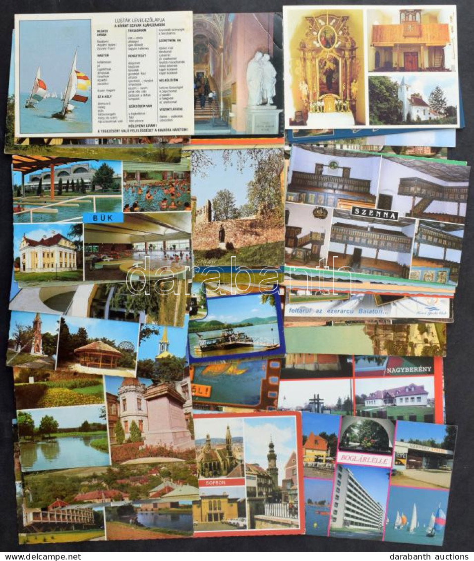 **, * 74 Db MODERN Magyar Város Képeslap / 74 MODERN Hungarian Town-view Postcards - Non Classés