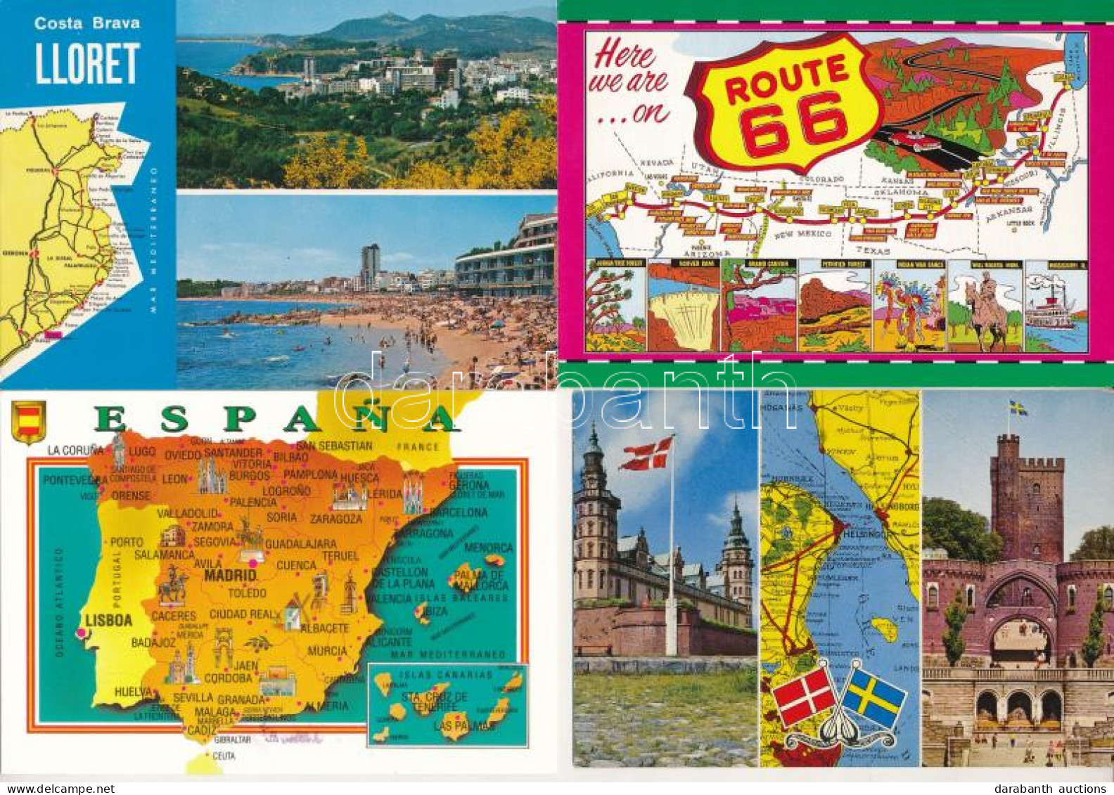 **, * 30 Db MODERN Külföldi Térképes Képeslap / 30 Modern Non-Hungarian Map Motive Postcards - Ohne Zuordnung