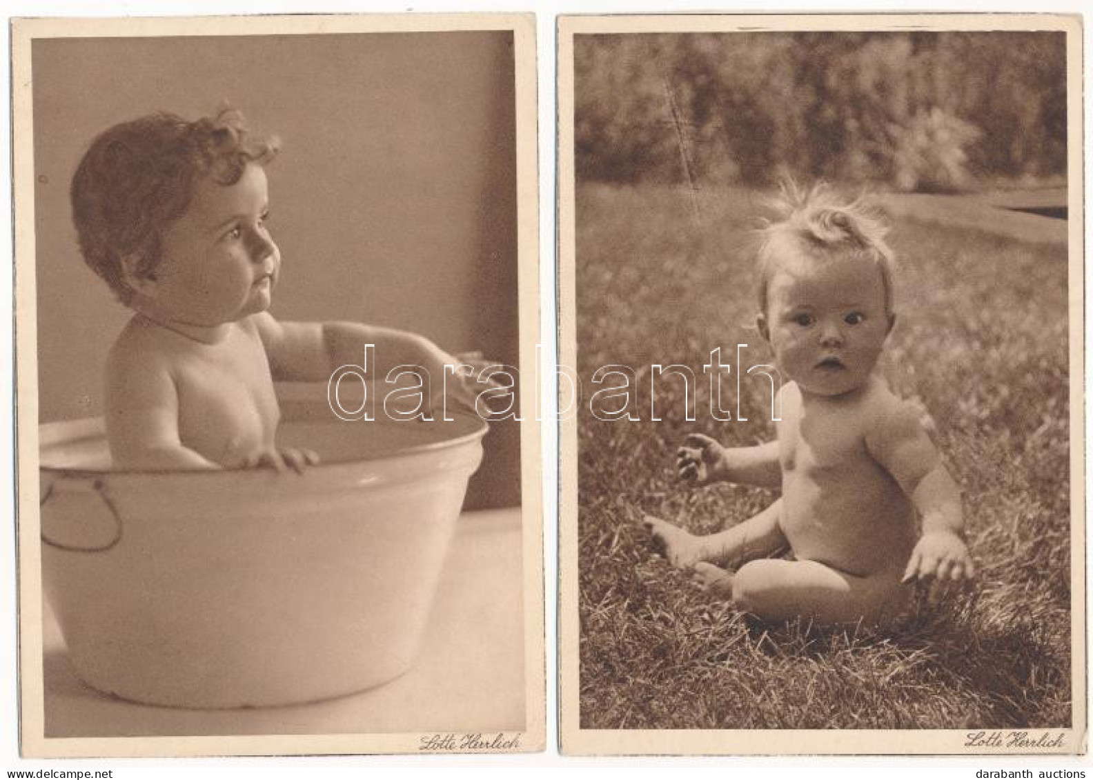 ** 24 Db Modern Német Gyerek Képeslap Az 1950-es évekből / 24 Modern German "Lotte Herrlich" Children Postcards From The - Non Classés