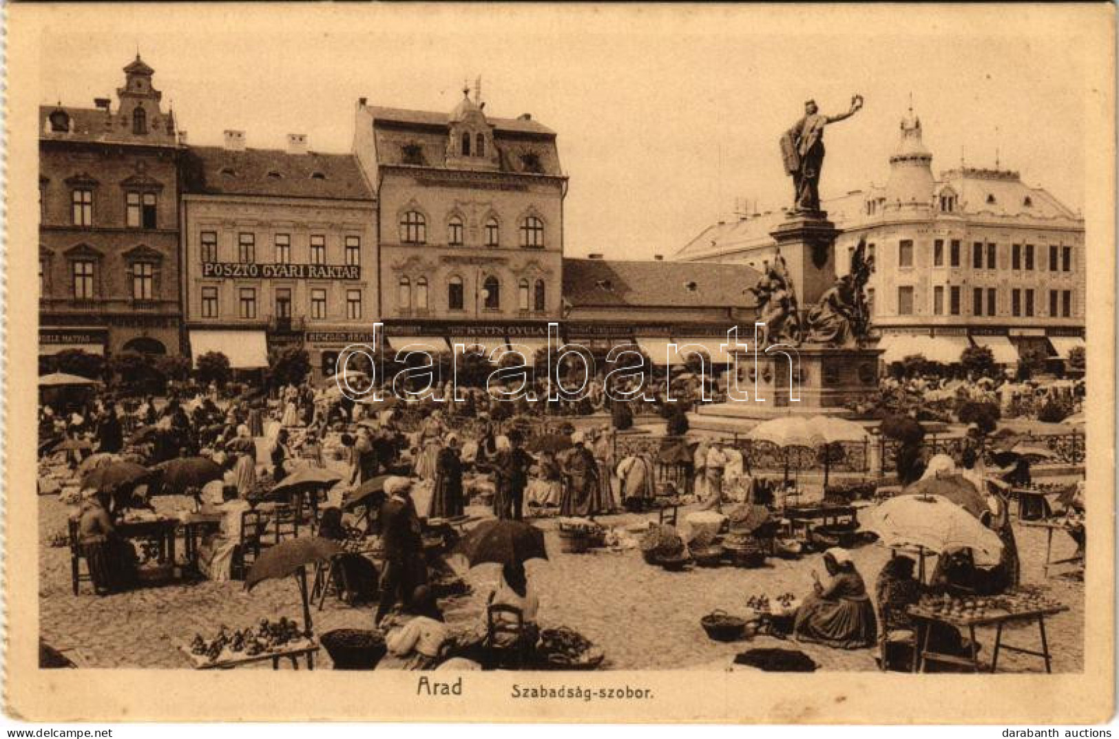 ** T1/T2 Arad, Szabadság Szobor, Piac, Posztó Gyári Raktár, Angele Mátyás, Rosenberg, Hegedűs Ármin, Kuttn Gyula üzlete, - Sin Clasificación