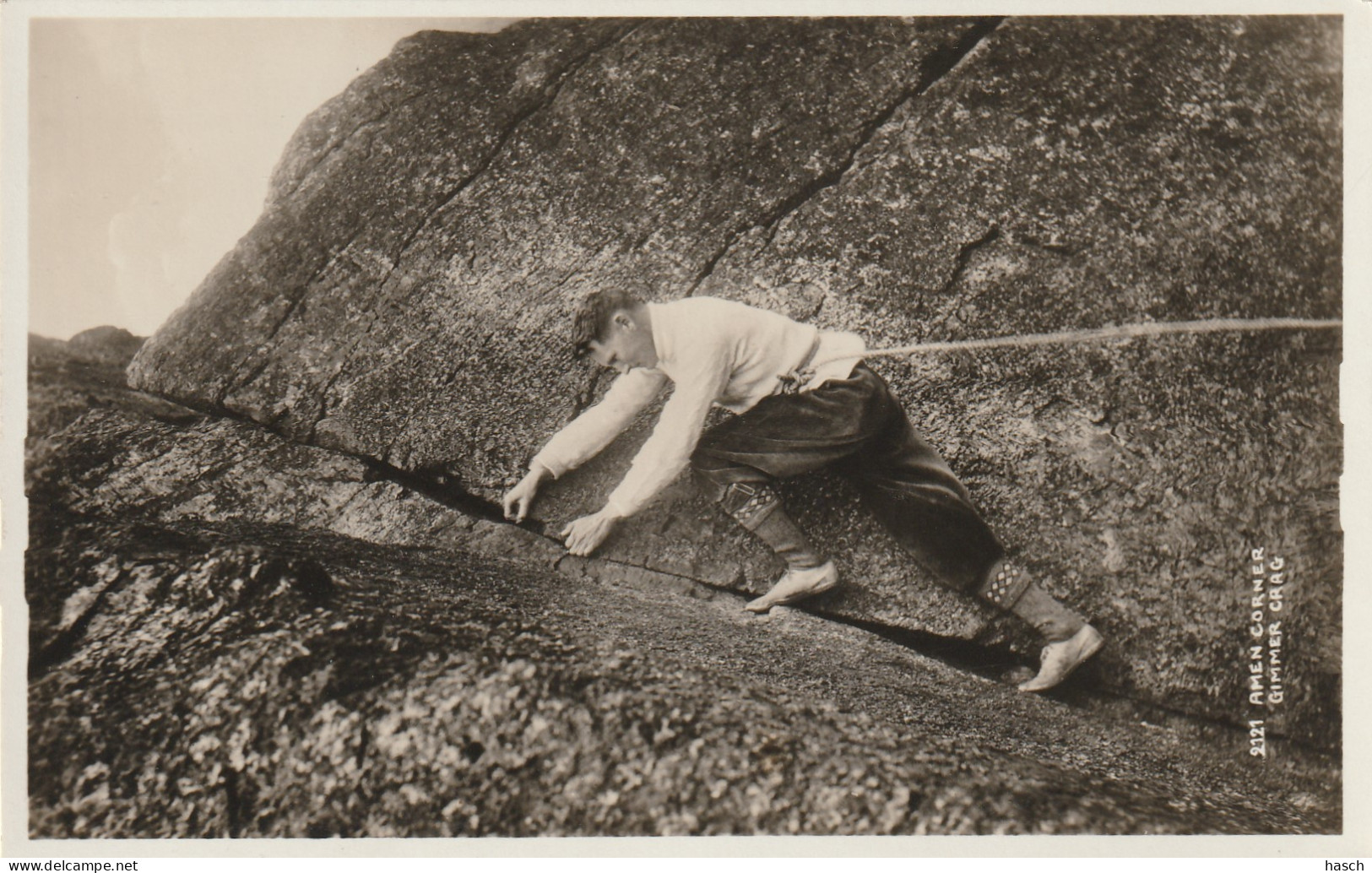 4924 47 Amen Corner, Gimmer Crag. Lake District. (Real Photograph)  - Climbing