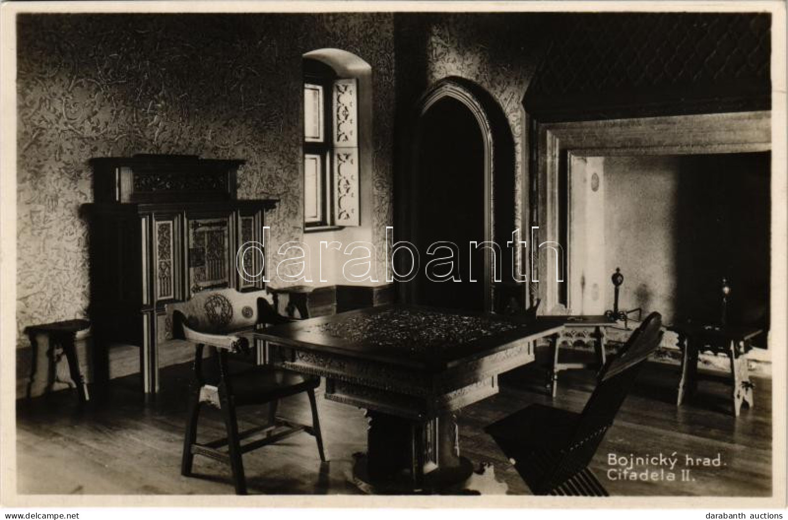 * T1/T2 Bajmóc, Bojnice; Vár Belső, Fellegvár, Hálóterem / Bojnicky Hrad, Citadela II. / Castle Interior - Sin Clasificación