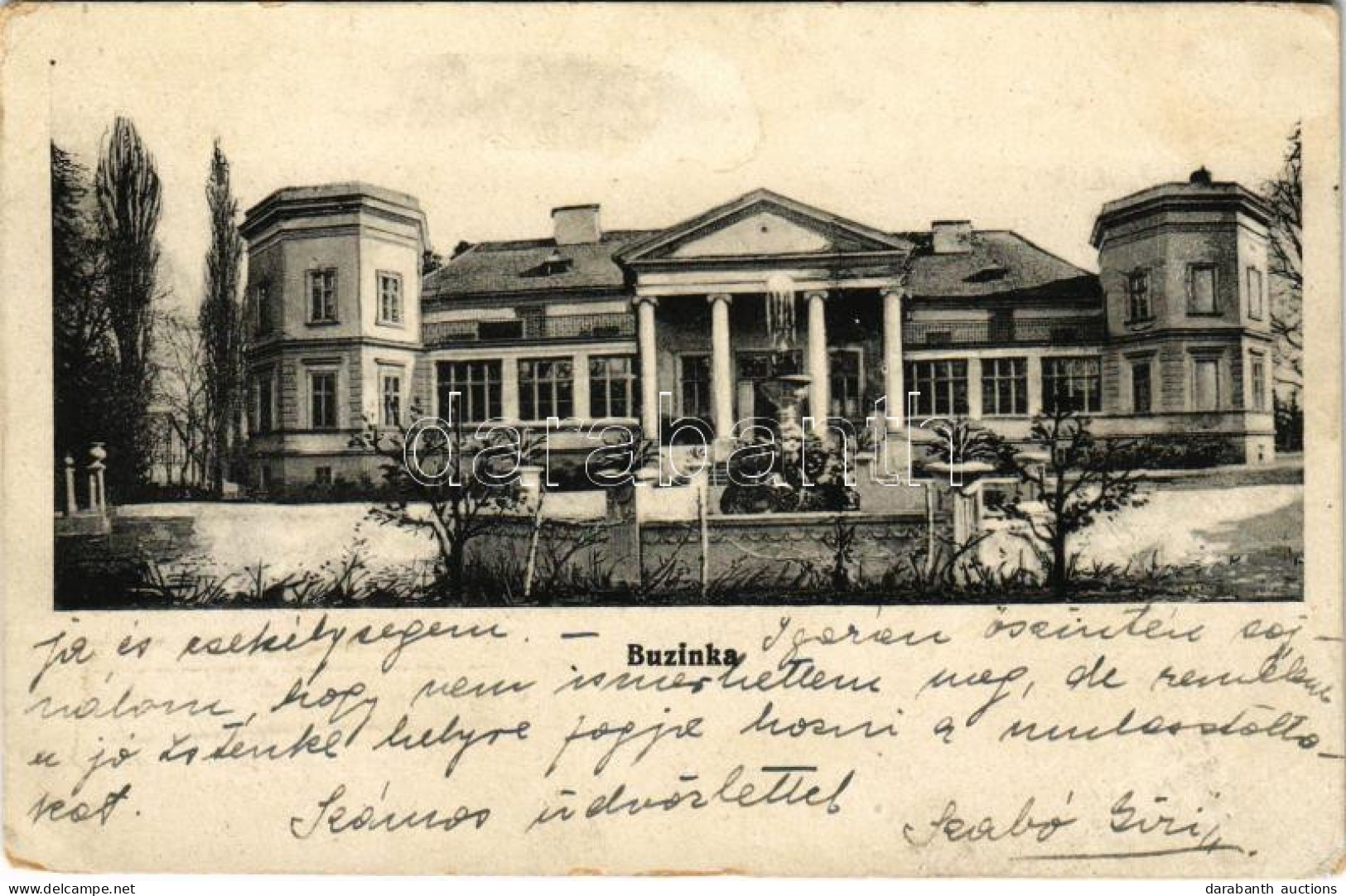 * T2/T3 1917 Buzinka, Saca (Kassa, Kosice); Zichy-kastély / Castle (EK) - Sin Clasificación