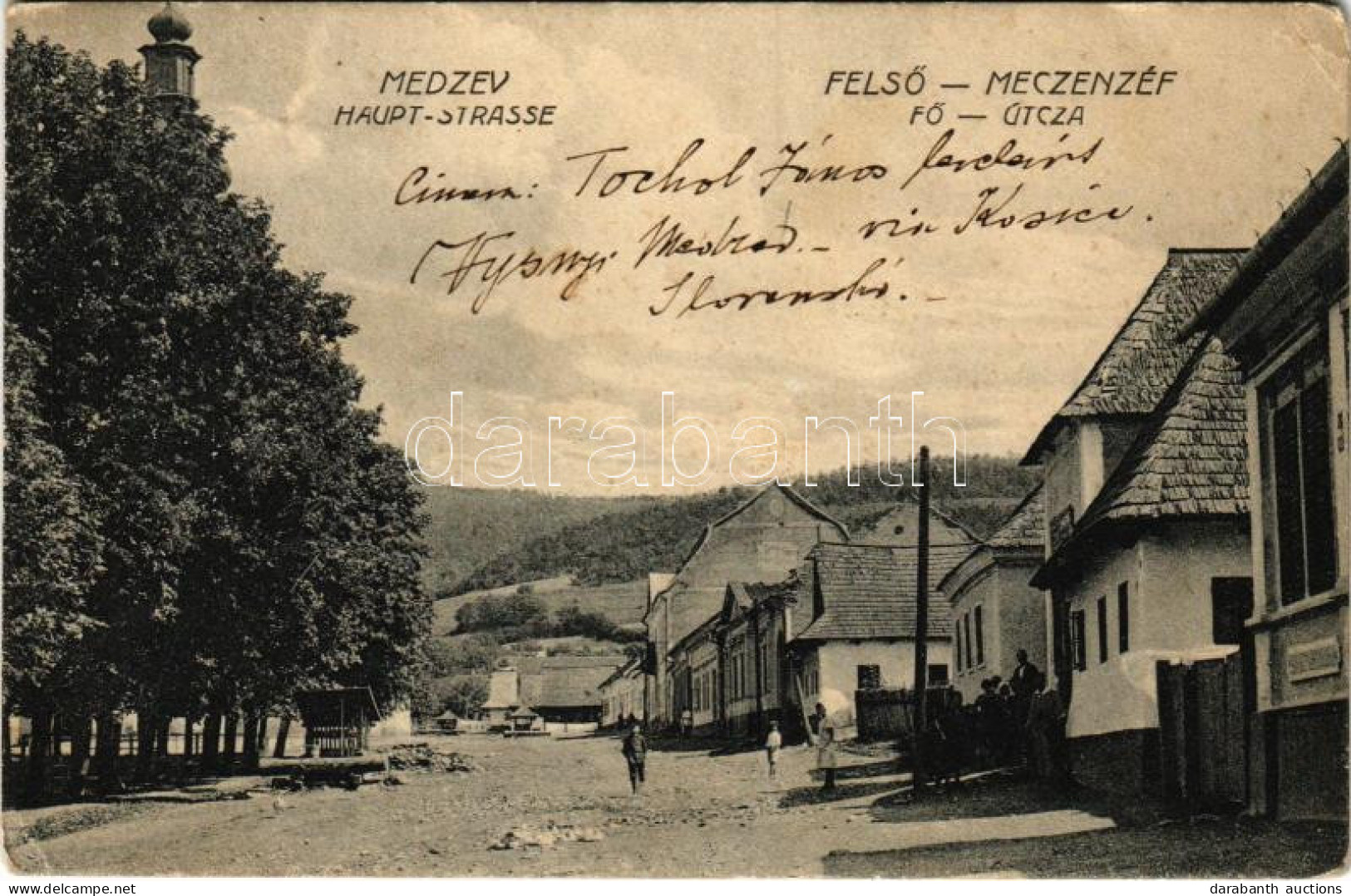 * T2/T3 1930 Felsőmecenzéf, Ober-Metzenseifen, Vysny Medzev; Fő Utca / Haupt Strasse / Main Street (EK) - Ohne Zuordnung