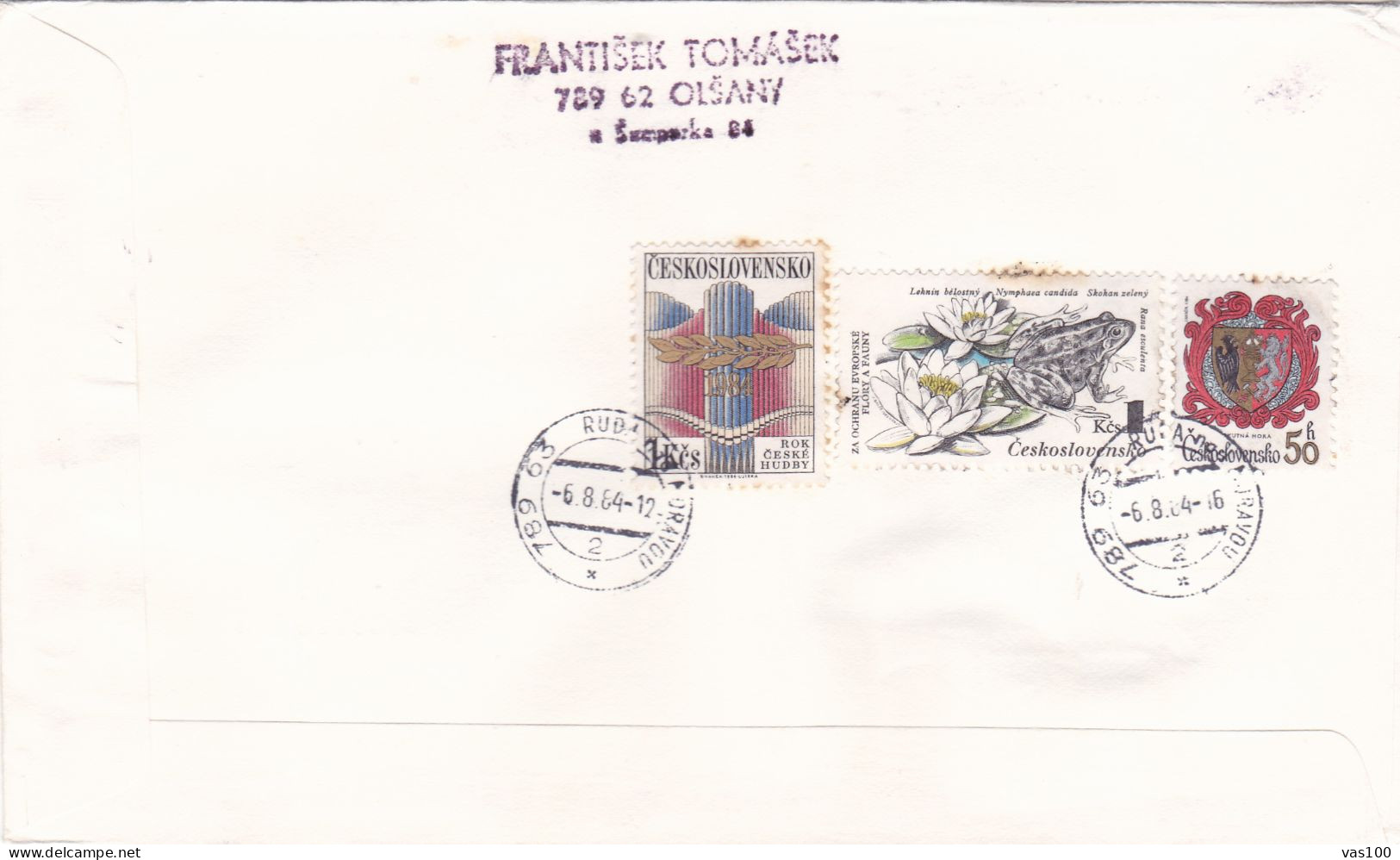 THE MUSIC 2  COVERS  FDC  CIRCULATED 1984 Tchécoslovaquie - Brieven En Documenten