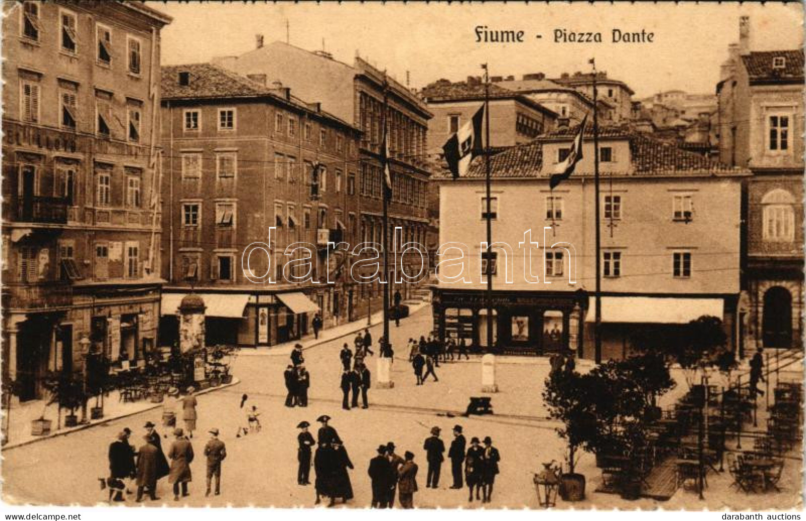 * T2/T3 Fiume, Rijeka; Piazza Dante, Lloyd / Square, Shops (EK) - Ohne Zuordnung