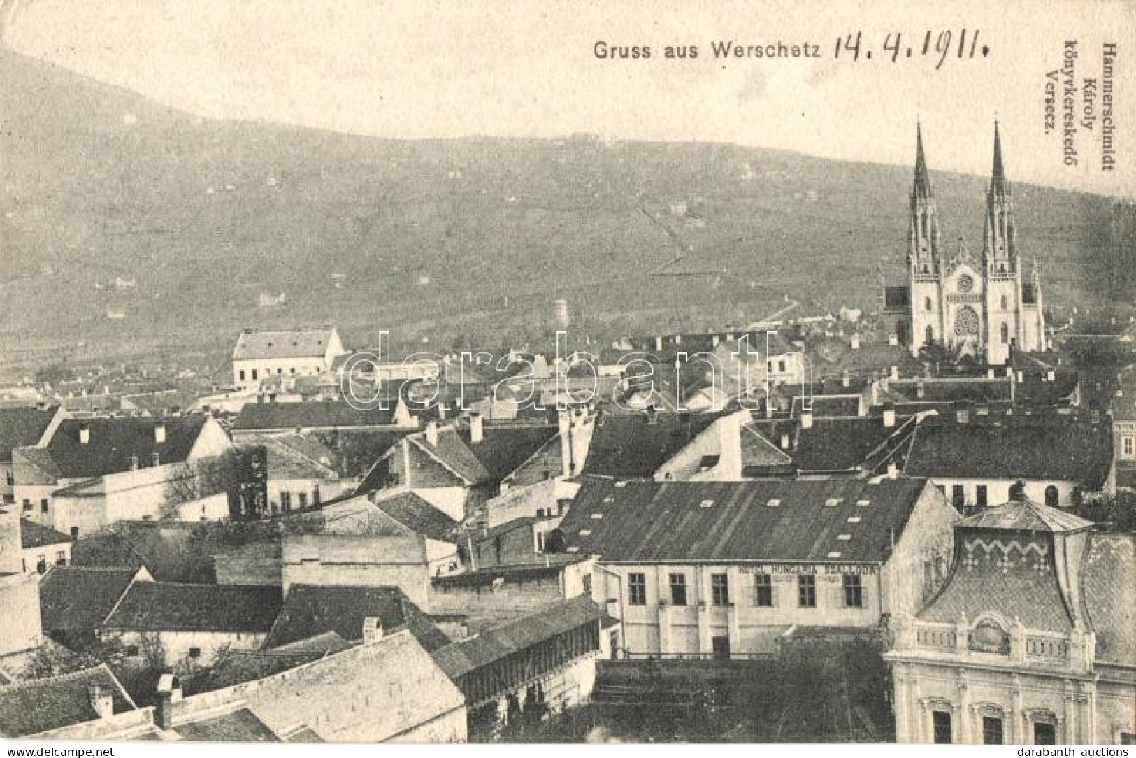 T2/T3 1911 Versec, Werschetz, Vrsac; Hungária Szálloda és Vigadó / Hotel And Redoute (EK) - Ohne Zuordnung