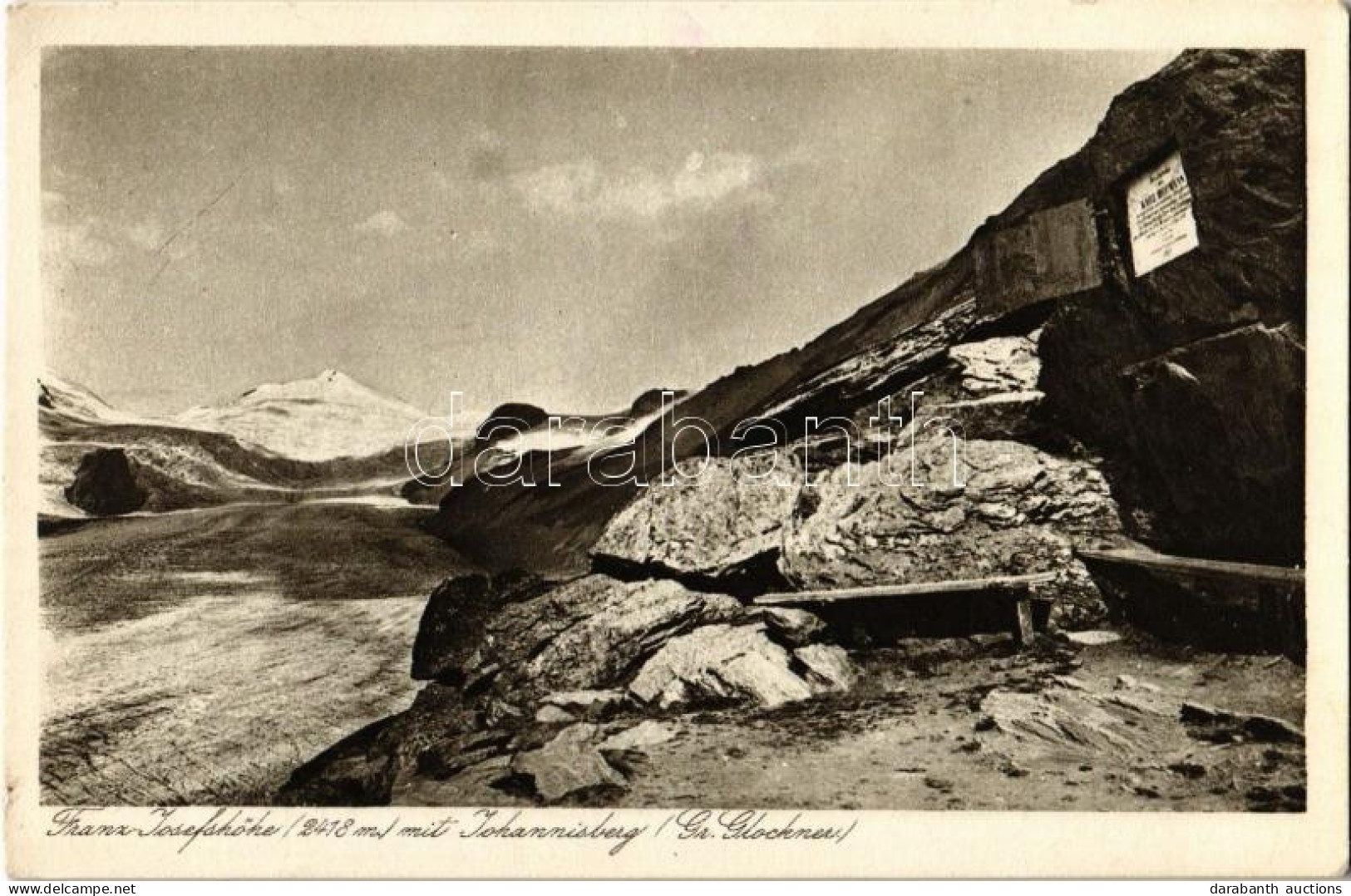 * T2 Grossglockner, Franz-Josefshöhe Mit Johannisberg / Mountain, Lookout + Glocknerhaus Auf Der Elisabethruhe Cancellat - Unclassified