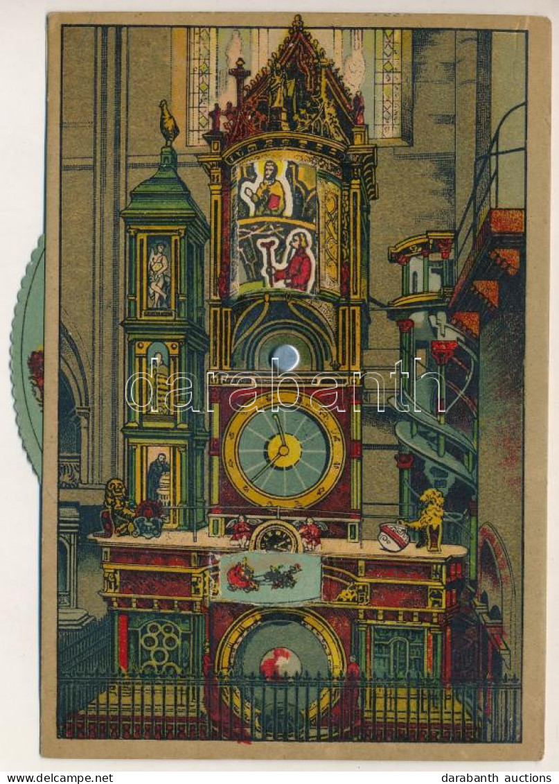 ** T2/T3 Strasbourg, Strassburg; L'horloge Astronomique / Astronomical Clock. Litho Mechanical Postcard - Non Classés