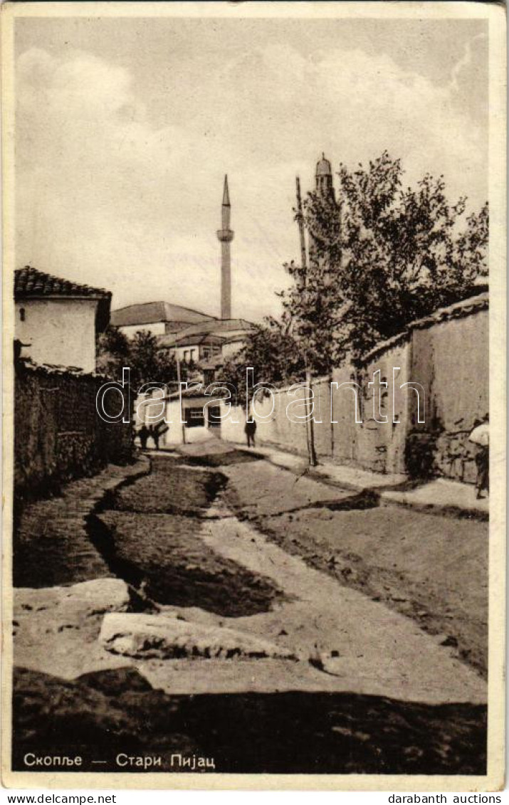 * T2/T3 1932 Skopje, Old Market Street (fl) - Sin Clasificación