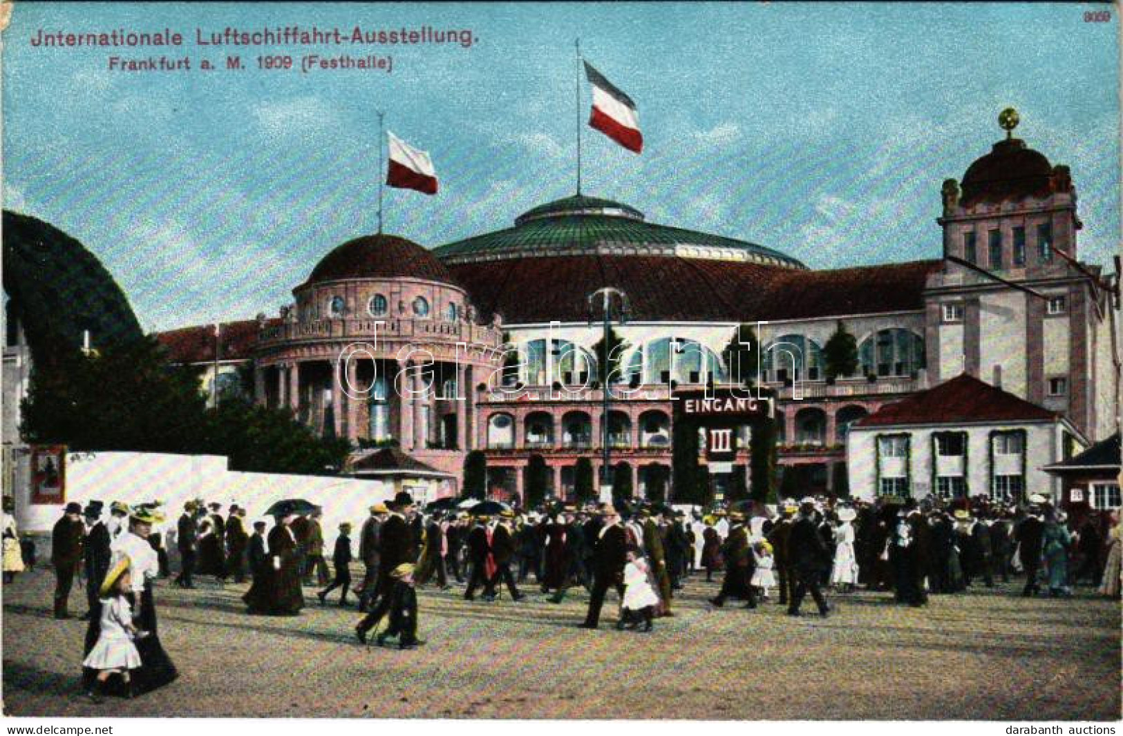 ** T1/T2 Frankfurt A. M., Internationale Luftschiffahrt Ausstellung 1909, Festhalle Eingang - Non Classés
