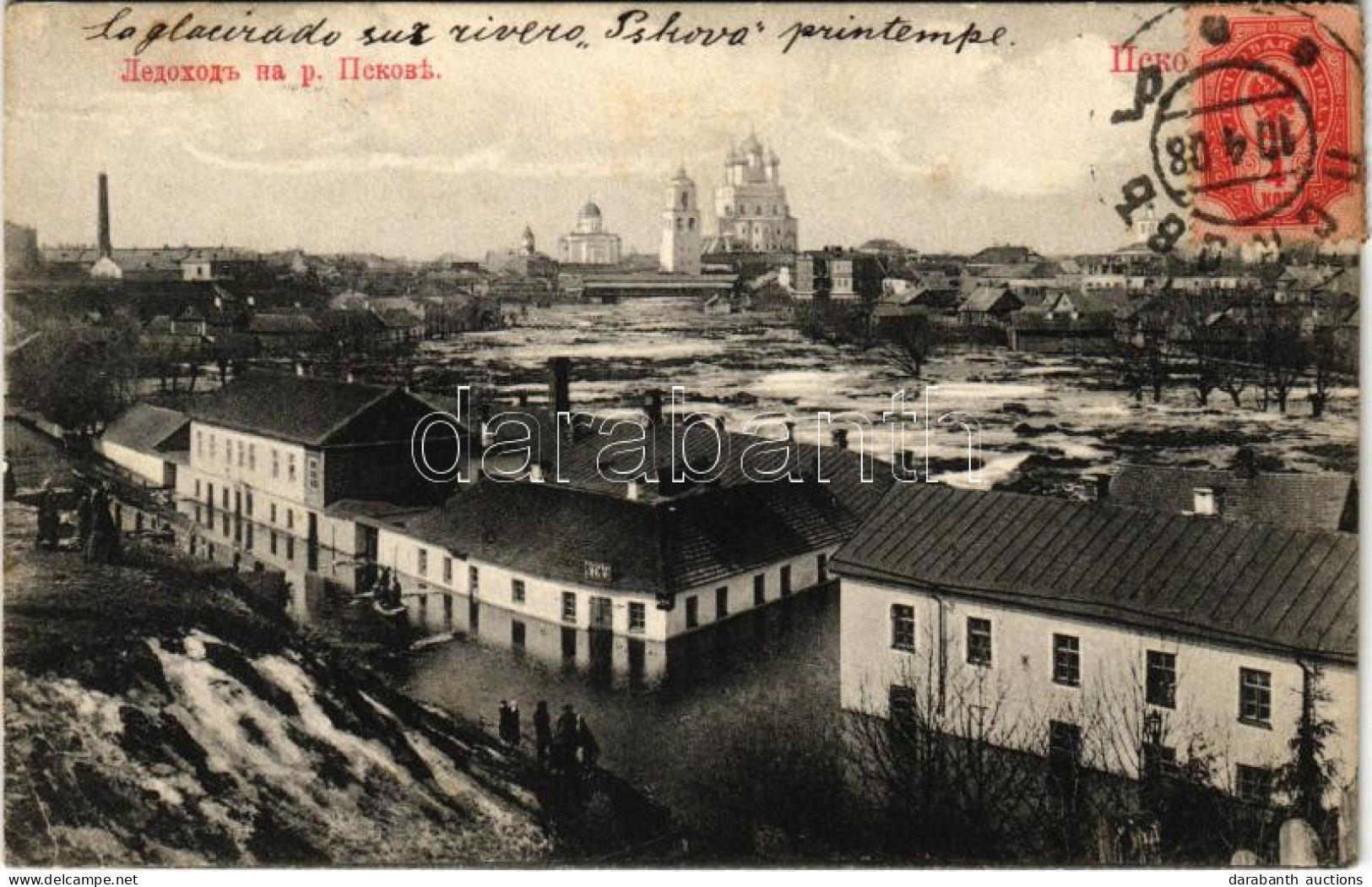 T3 1908 Pskov, Drifting Ice On The River In Winter (EB) - Non Classificati