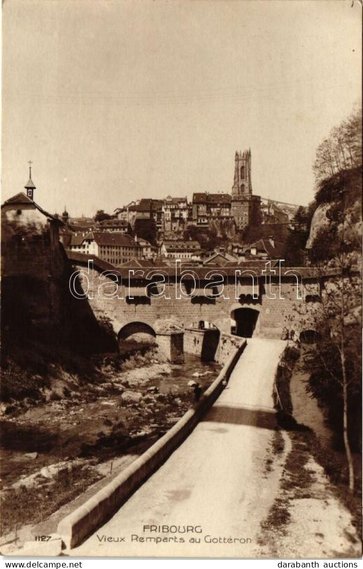 ** T1/T2 Fribourg, Vieux Remparts Au Cotteron / Old Town Walls - Non Classés