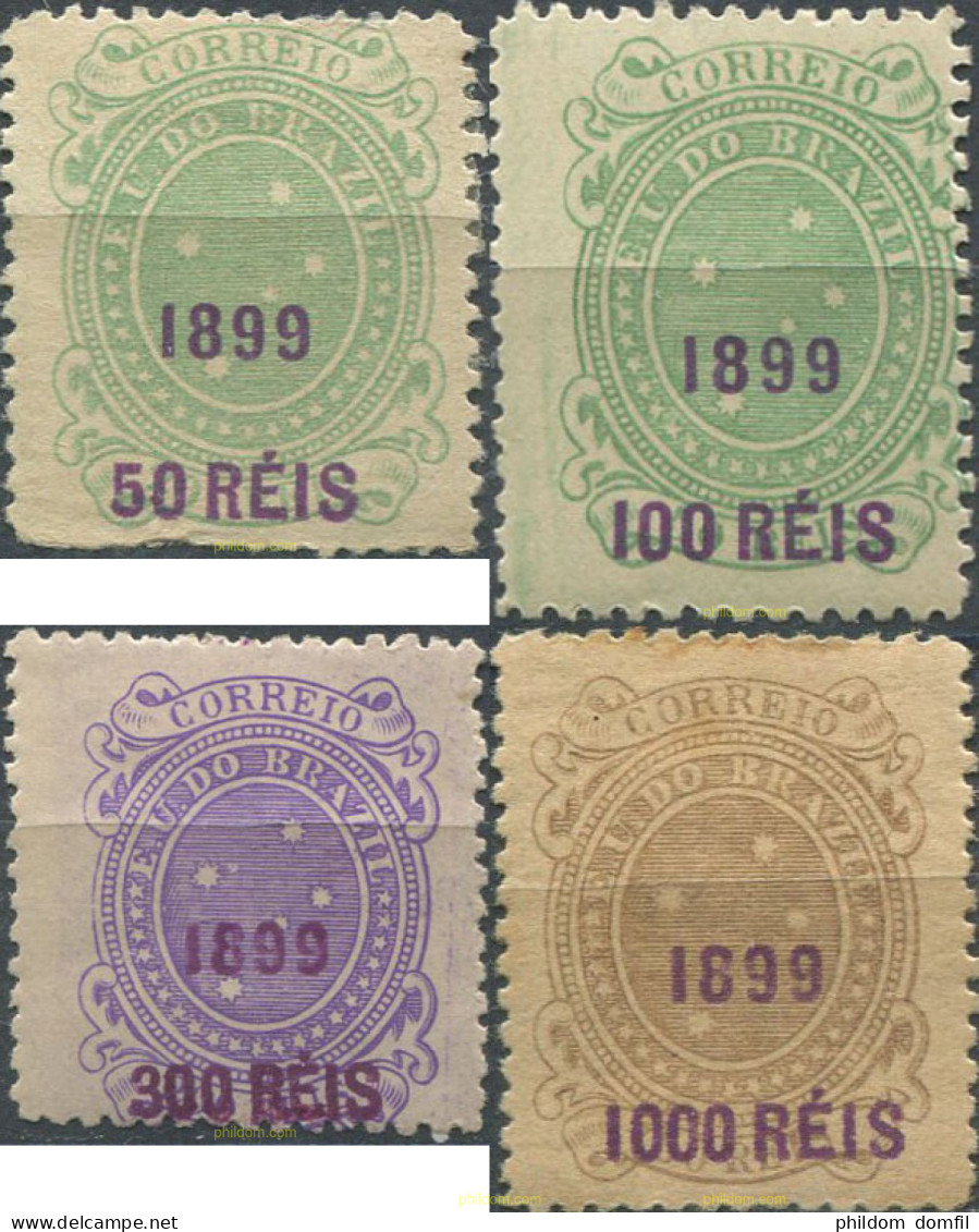674257 HINGED BRASIL 1899 SELLOS DEL 1880 SOBRECARGA VIOLETA - Unused Stamps