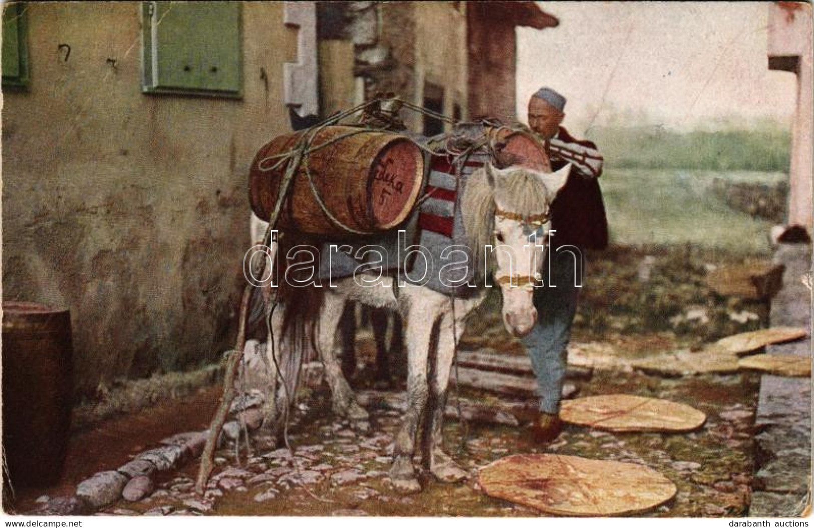 * T2/T3 1966 Albanischer Wasserhändler, Balkan / Albanian Folklore (EK) - Non Classés