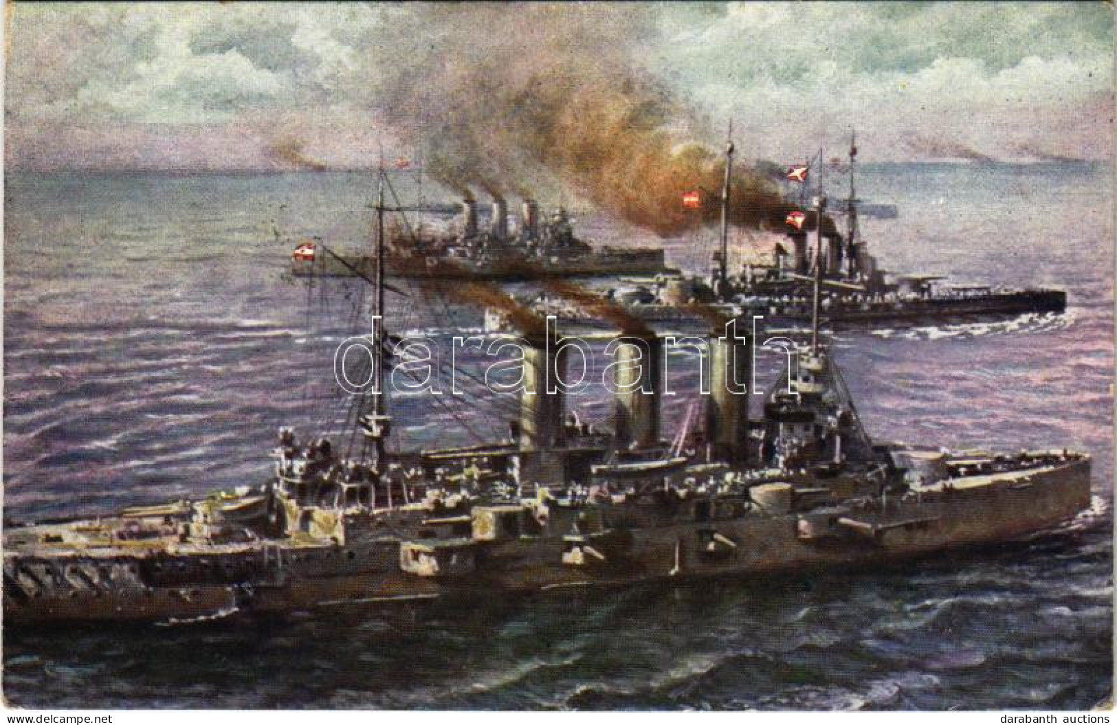 T2/T3 1916 Weltkrieg 1914-1915. Österr-ung. Flottenabteilung Zur See / WWI Ausro-Hungarian Navy, K.u.K. Kriegsmarine Bat - Non Classificati
