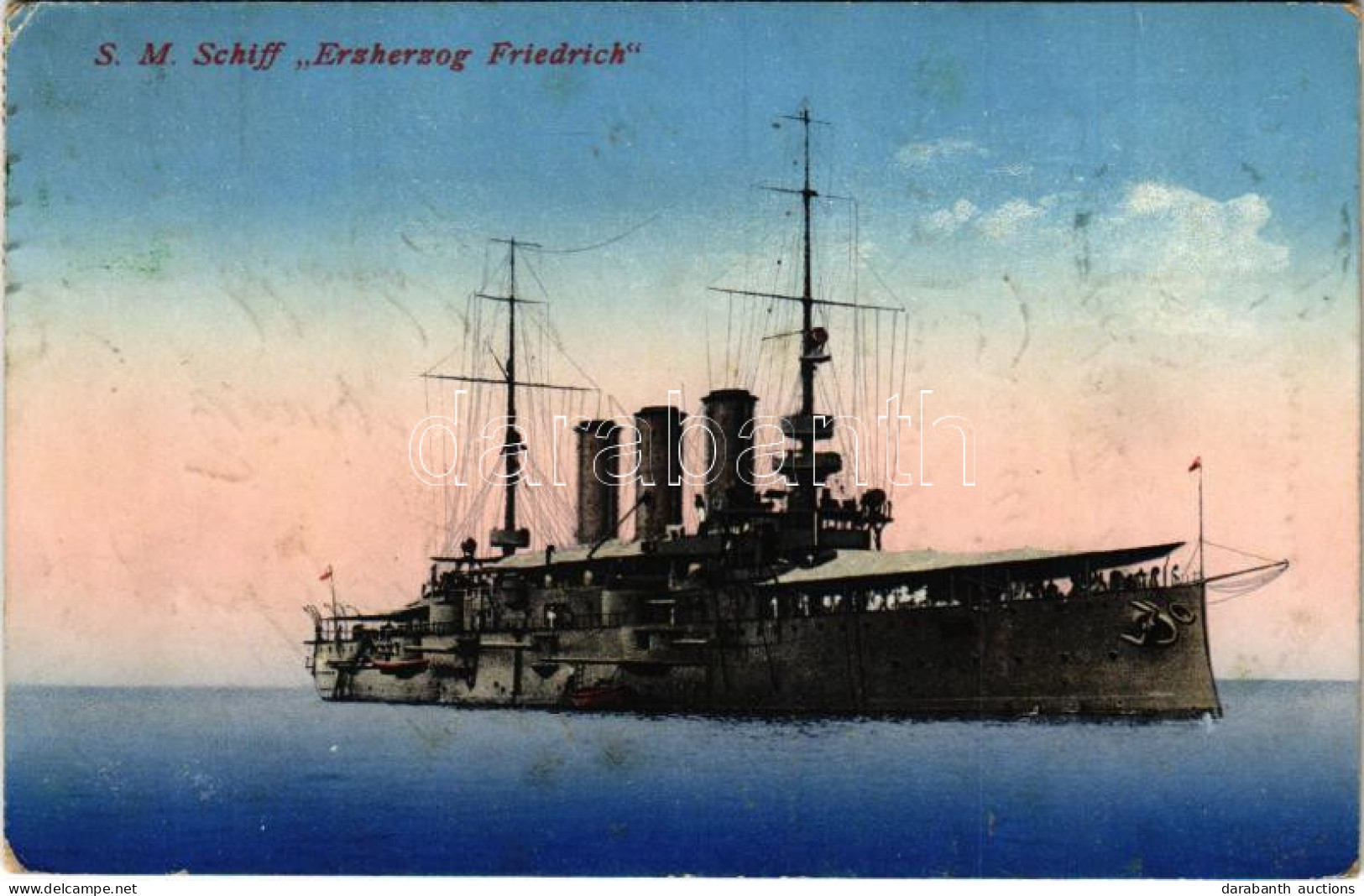 T2/T3 1913 SMS Erzherzog Friedrich Az Osztrák-Magyar Haditengerészet Pre-dreadnought Csatahajója / K.u.K. Kriegsmarine L - Non Classificati