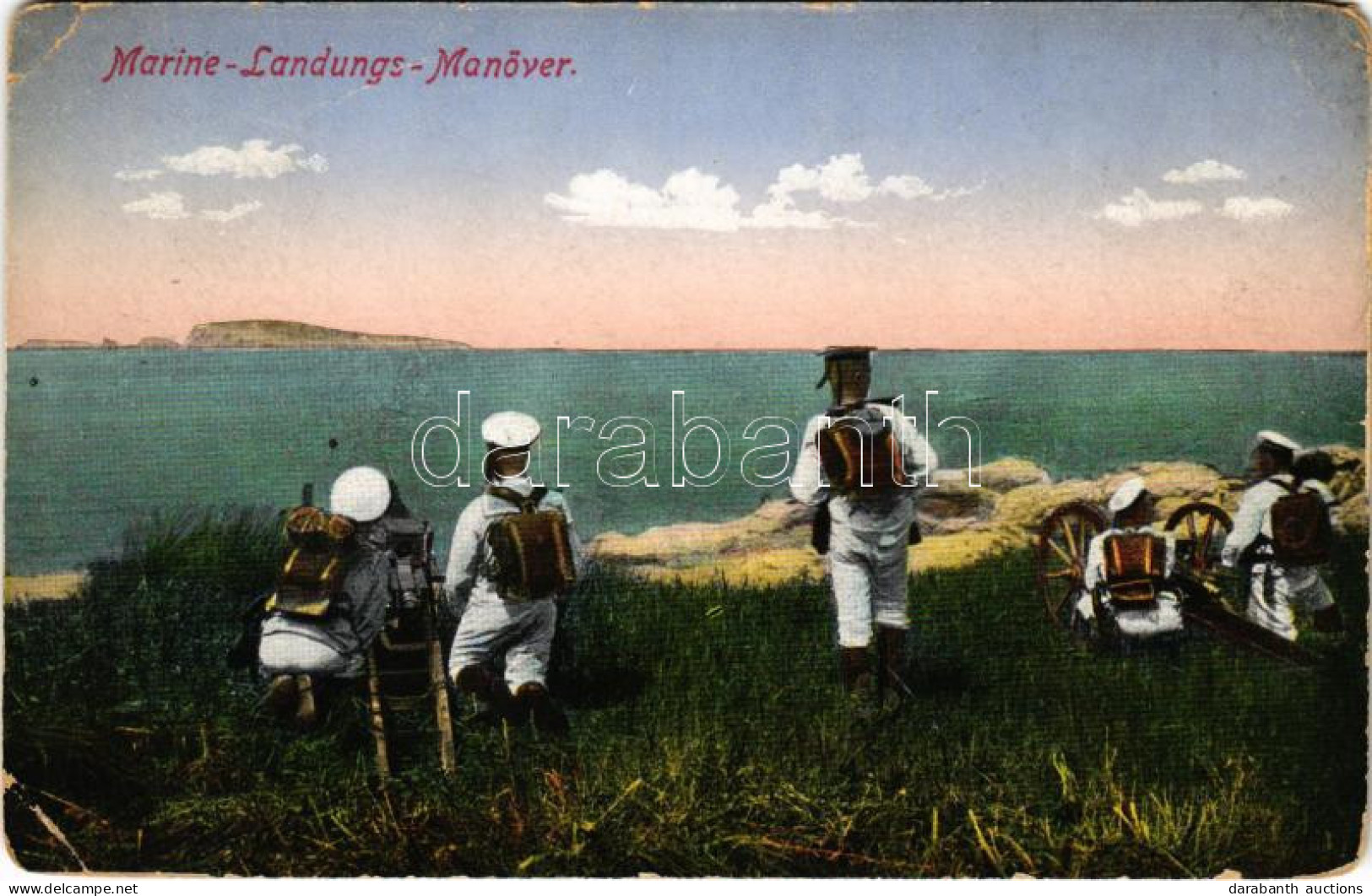 T3/T4 1915 K.u.K. Kriegsmarine Marine Landungs Manöver / Austro-Hungarian Navy Mariners' Training On Mainland. Photo Alo - Non Classés