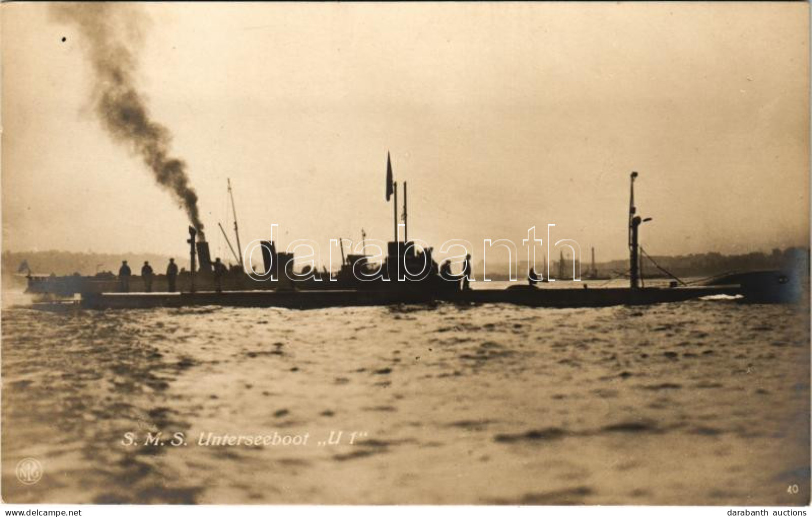 ** T2 SMS Unterseeboot "U 1" / WWI German Navy (Kaiserliche Marine) Submarine SM U-1 - Unclassified