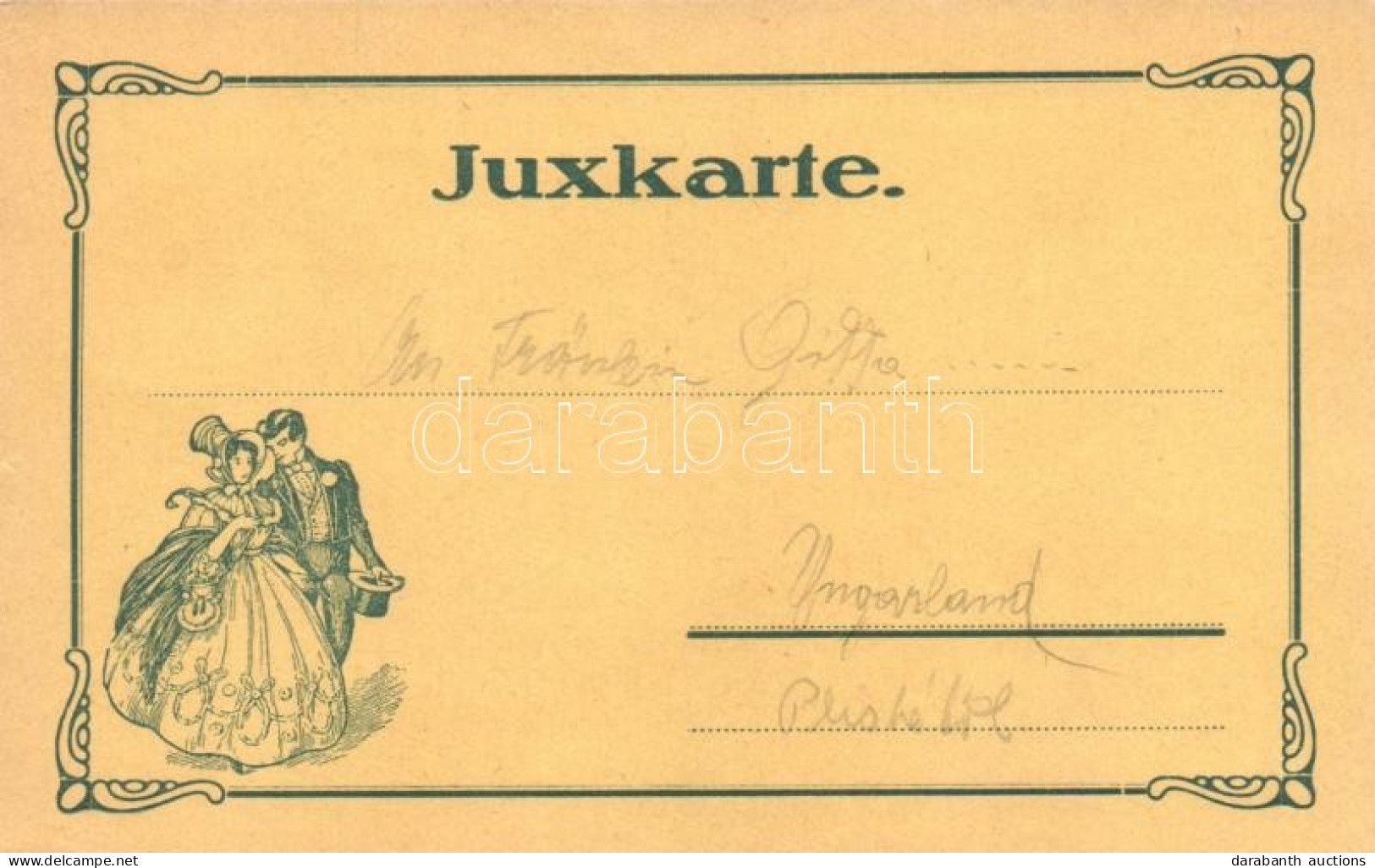 * T2/T3 Jux-Karte / Joke-card, Humour, Couple (EK) - Unclassified