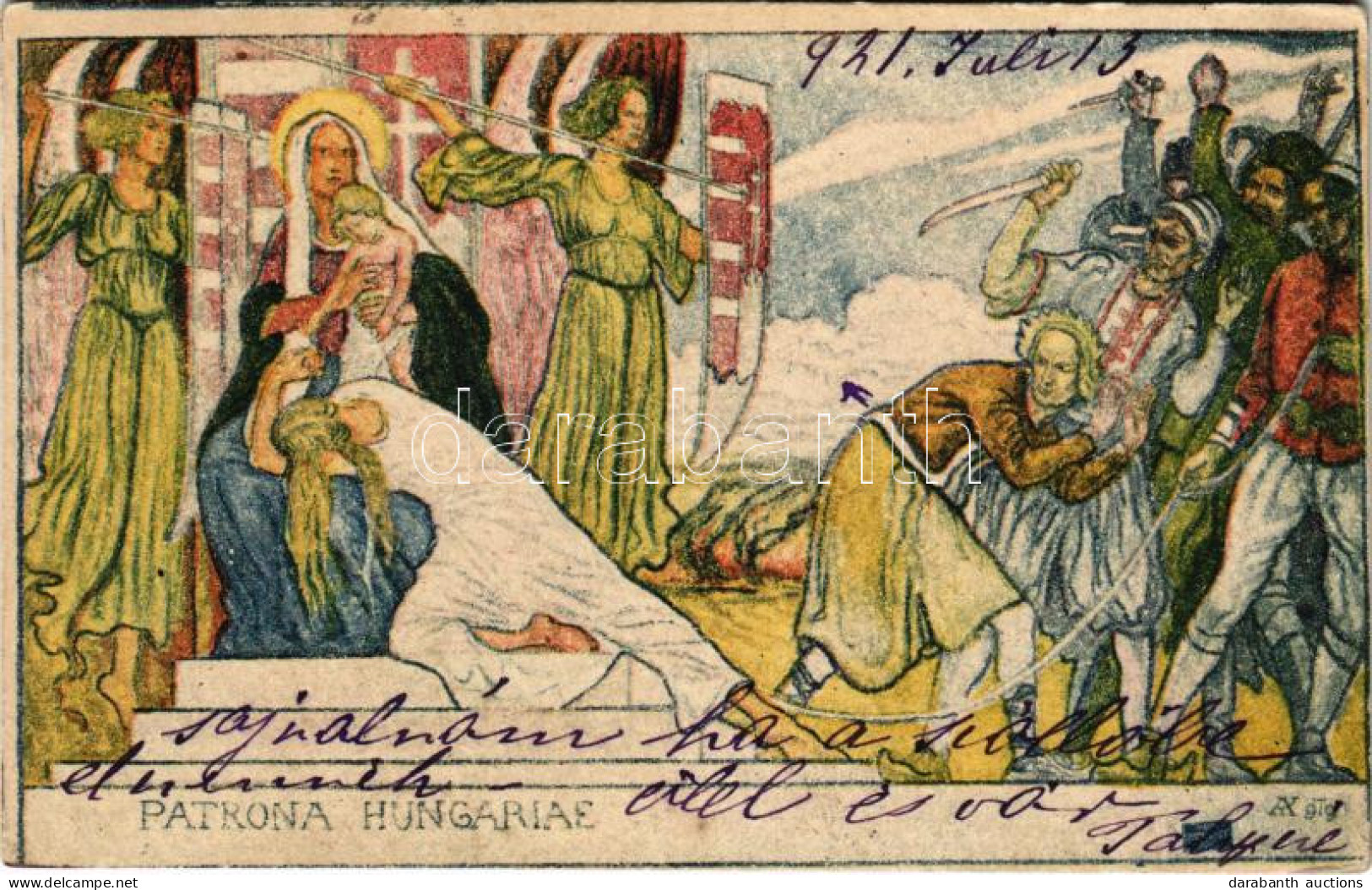 T2/T3 1921 Patrona Hungariae. Kiadja Magyarország Területi Épségének Védelmi Ligája / Hungarian Irredenta Propaganda, Tr - Sin Clasificación