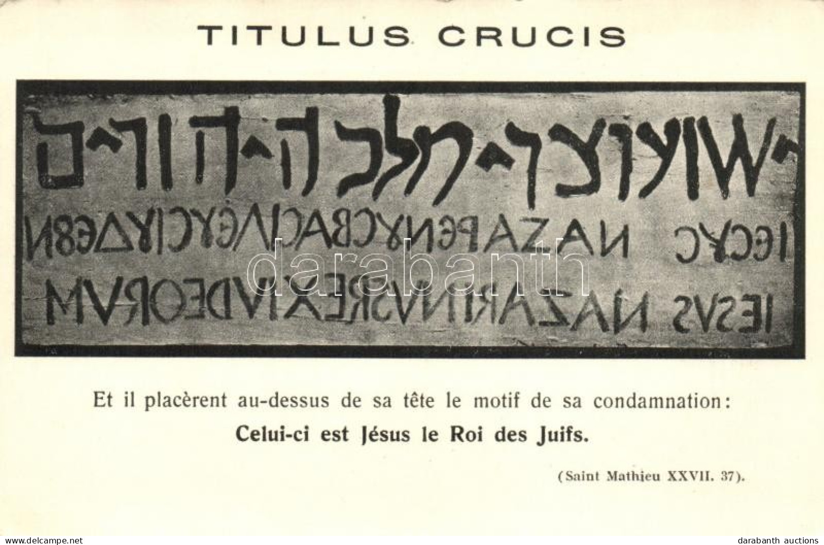 ** Titulus Crucis / Title Of The Cross Placed Upon Jesus The King Of The Jews (EK) - Sin Clasificación