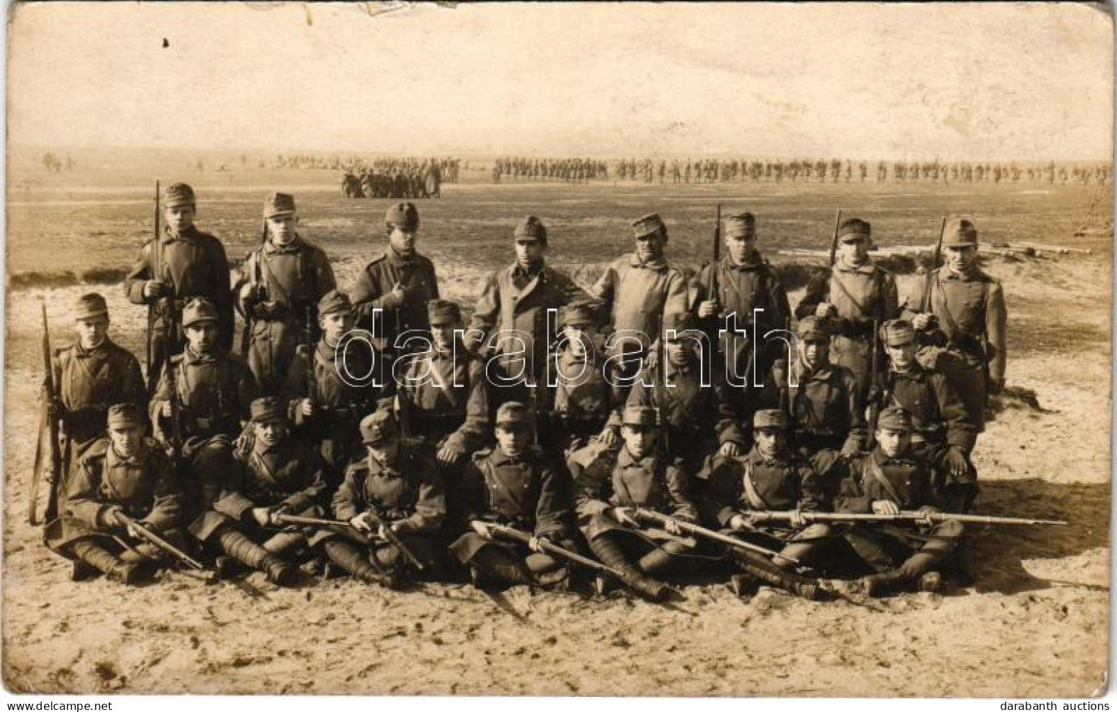 ** T2/T3 Osztrák-magyar Katonák Gyakorlaton. Schäffer Armin / K.u.k. Military Training, Soldiers. Photo (EK) - Ohne Zuordnung