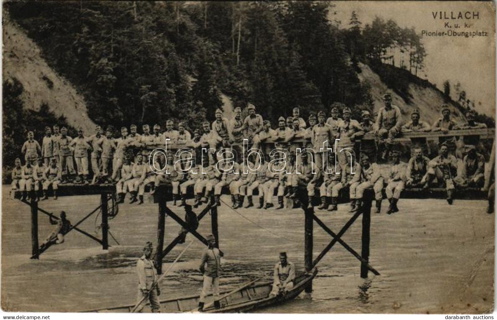 * T3/T4 Villach, K.u.k. Pionier Übungsplatz / Osztrák-magyar Hidász Katonák Gyakorlótere / Austro-Hungarian Military Pon - Ohne Zuordnung