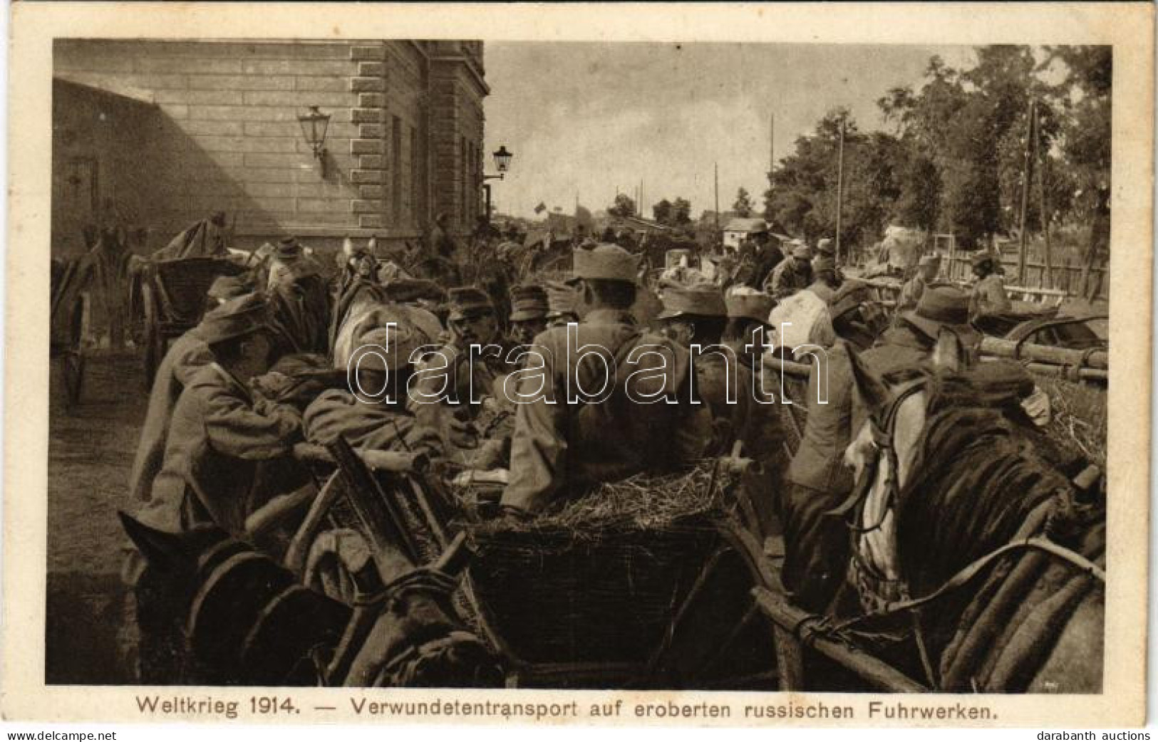 ** T2 Verwundetentransport Auf Eroberten Russischen Fuhrwerken. Weltkrieg 1914 / WWI Austro-Hungarian K.u.K. Military, T - Unclassified