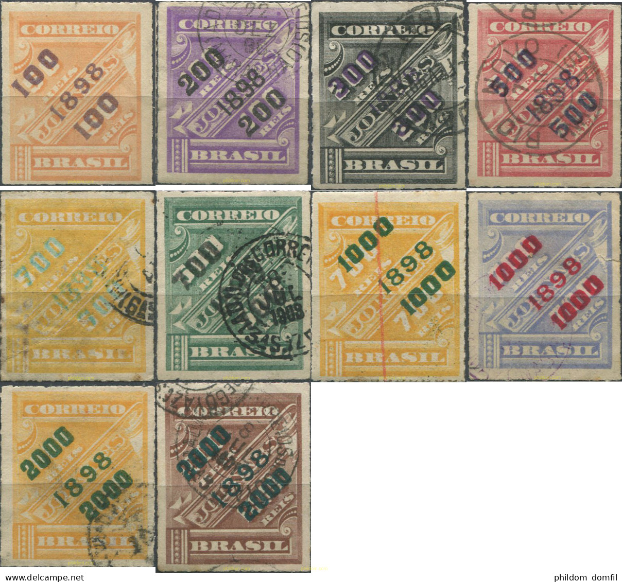 674217 USED BRASIL 1898 SELLOS DE PERIODICO, DEL 1889 SOBRECARGADOS - Ungebraucht