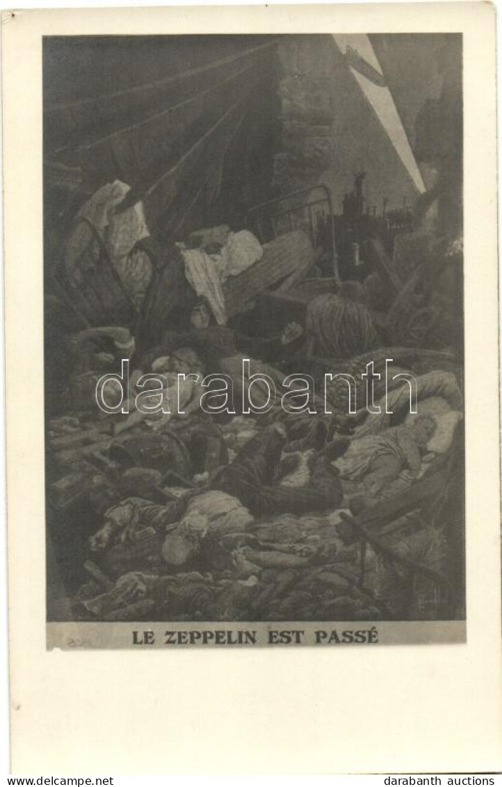 ** T3 Le Zeppelin Est Passe / German Zeppelin Airship, French Military Propaganda (minor Pinhole) - Non Classificati