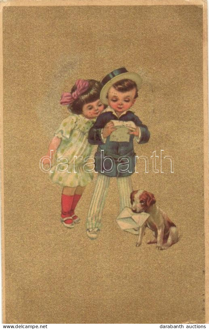 T2/T3 Gold Italian Art Postcard, Children, Anna & Gasparini 103-3. (EK) - Ohne Zuordnung