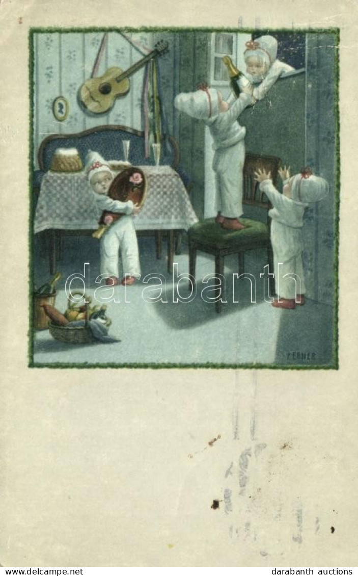 * T3 Children At Night, M. Munk Nr. 1223. Litho S: P. Ebner (Rb) - Sin Clasificación