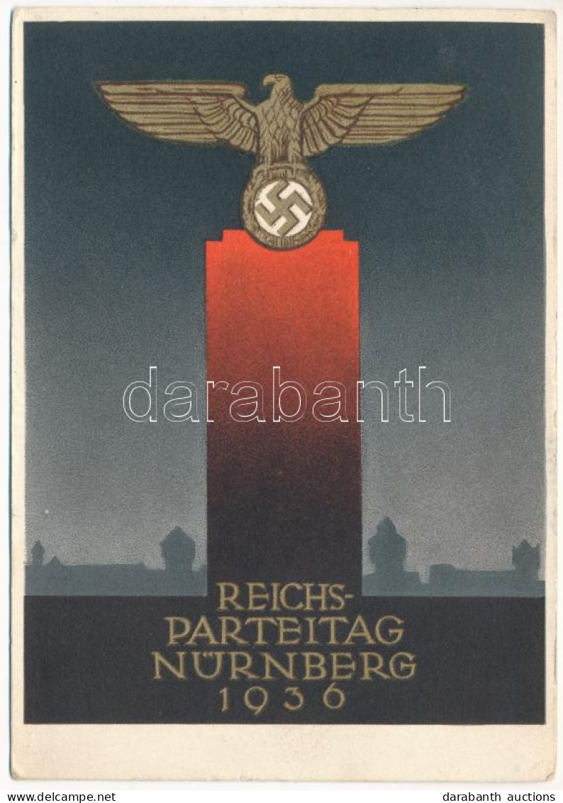 T2/T3 1936 Reichsparteitag Nürnberg. Festpostkarte / Nuremberg Rally. NSDAP German Nazi Party Propaganda, Swastika S: Ri - Ohne Zuordnung