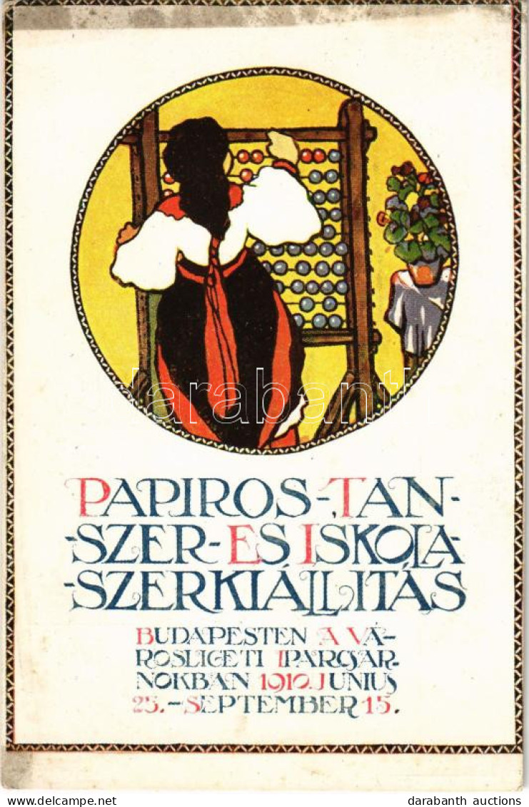 ** T2/T3 1910 Papíros, Tanszer és Iskolaszer Kiállítás Budapesten A Városligeti Iparcsarnokban. Rigler Rt. / Hungarian S - Non Classificati