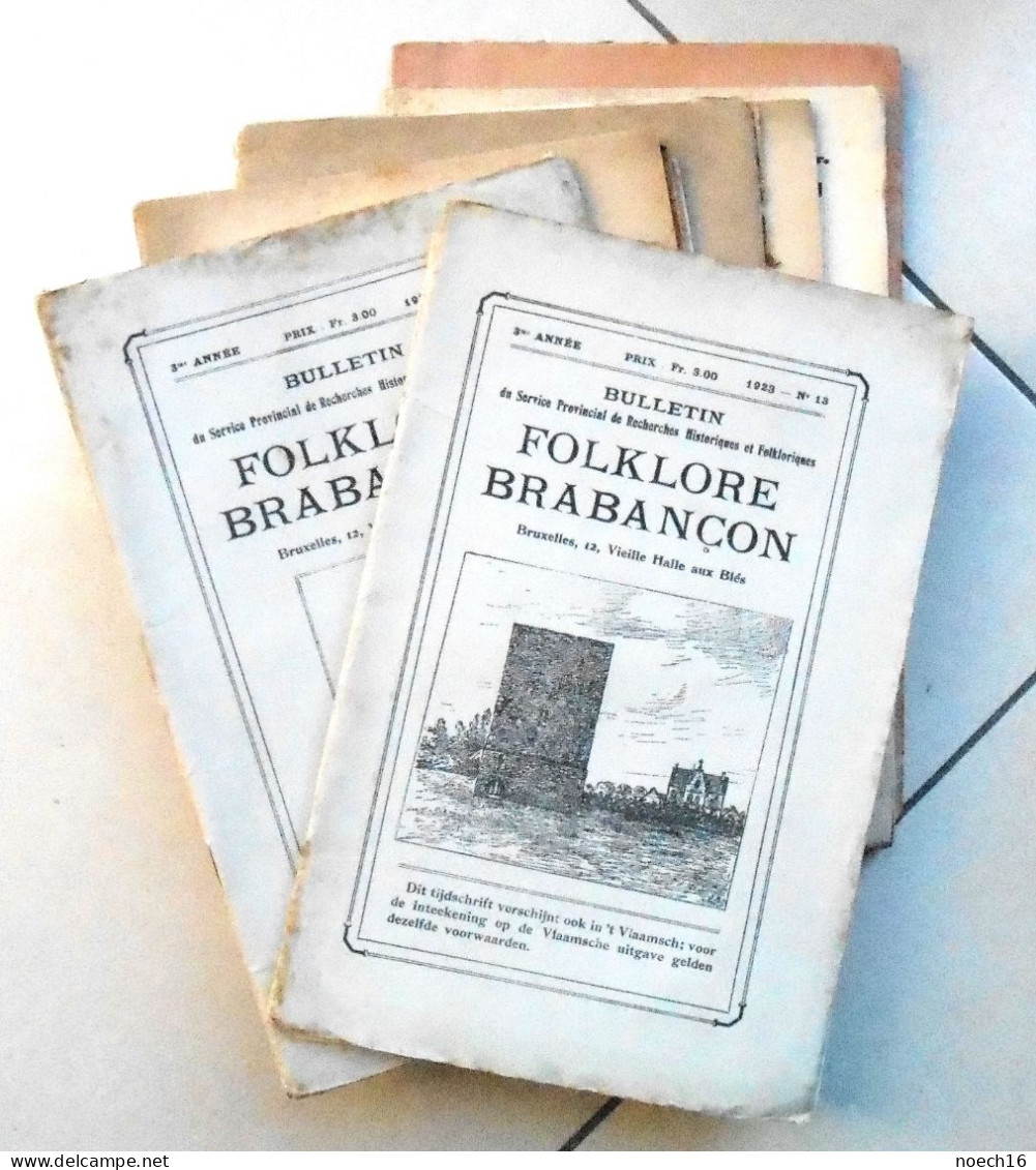 Lot 8 Bulletins Du Service Des Recherches Historiques Et Folkloriques Du Brabant / Folklore Brabançon - Belgium