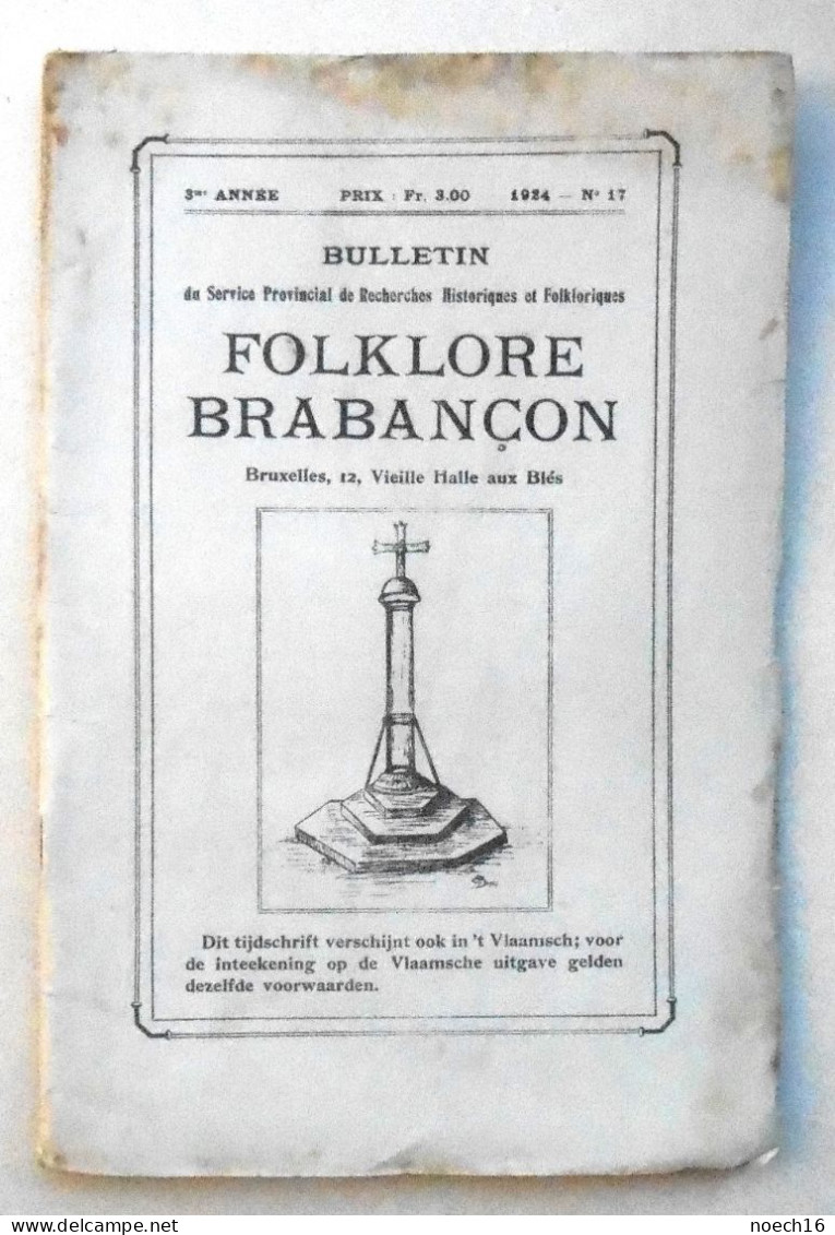 Lot 8 Bulletins Du Service Des Recherches Historiques Et Folkloriques Du Brabant / Folklore Brabançon - Belgique
