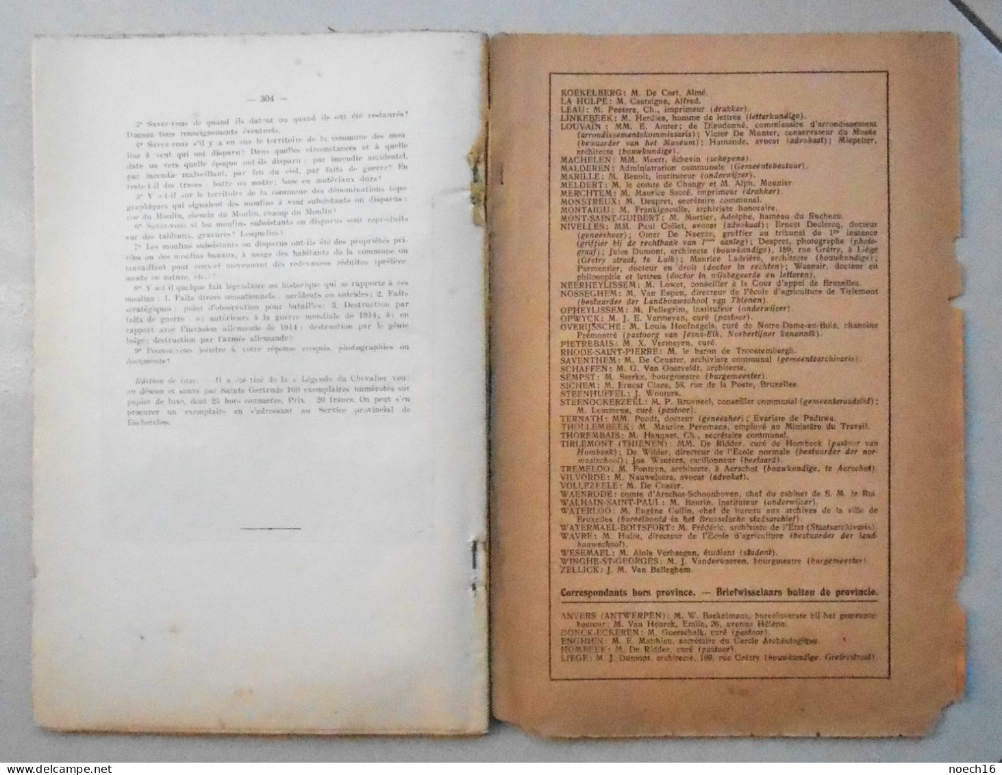 Lot 8 Bulletins du Service des Recherches historiques et folkloriques du Brabant / Folklore Brabançon