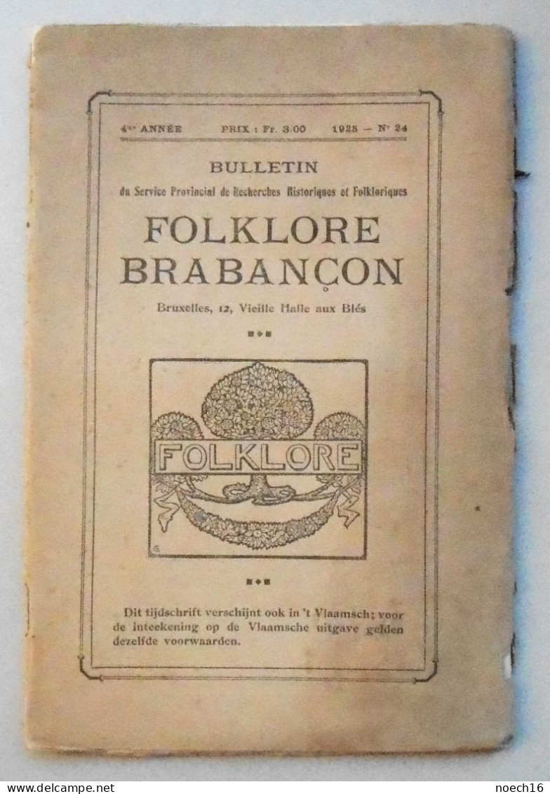 Lot 8 Bulletins du Service des Recherches historiques et folkloriques du Brabant / Folklore Brabançon