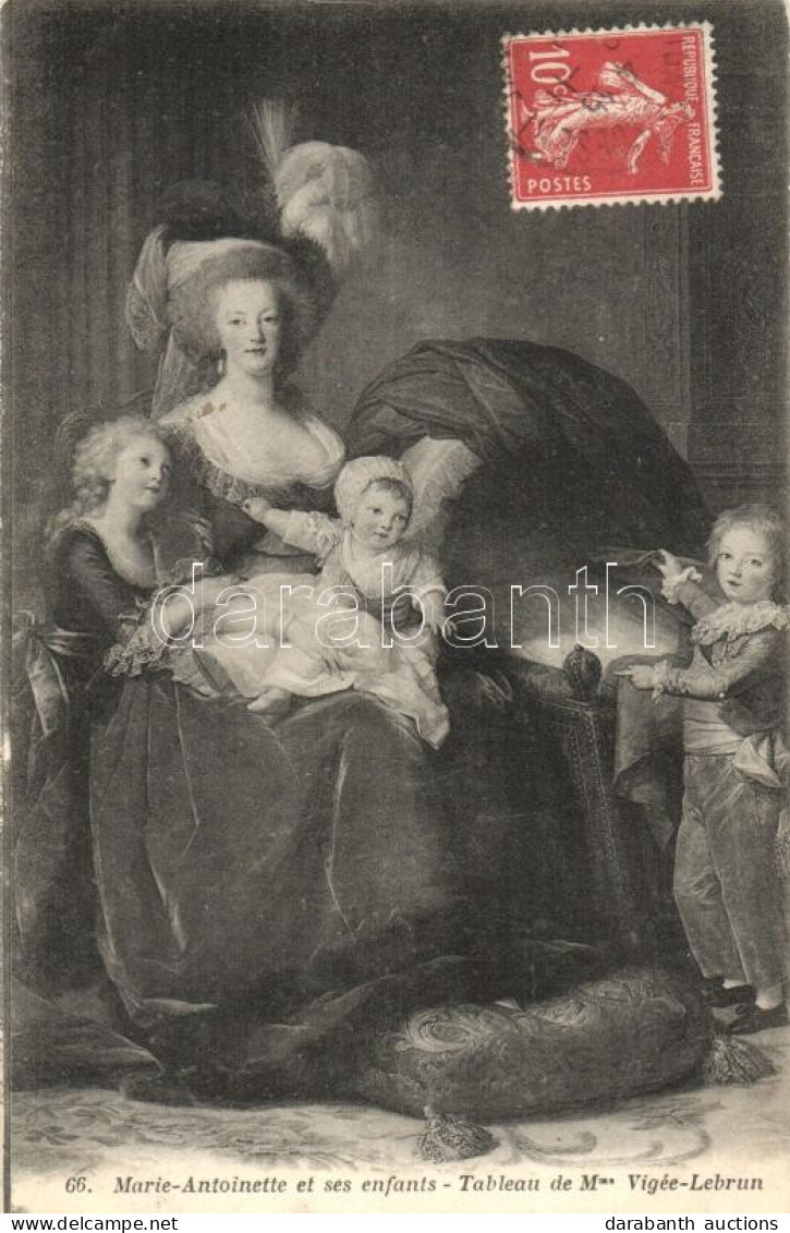 * T2 Marie-Antoinette Et Ses Enfants, Tableau De Madame Vigée-Lebrun / Marie Antoinette With Her Children - Ohne Zuordnung