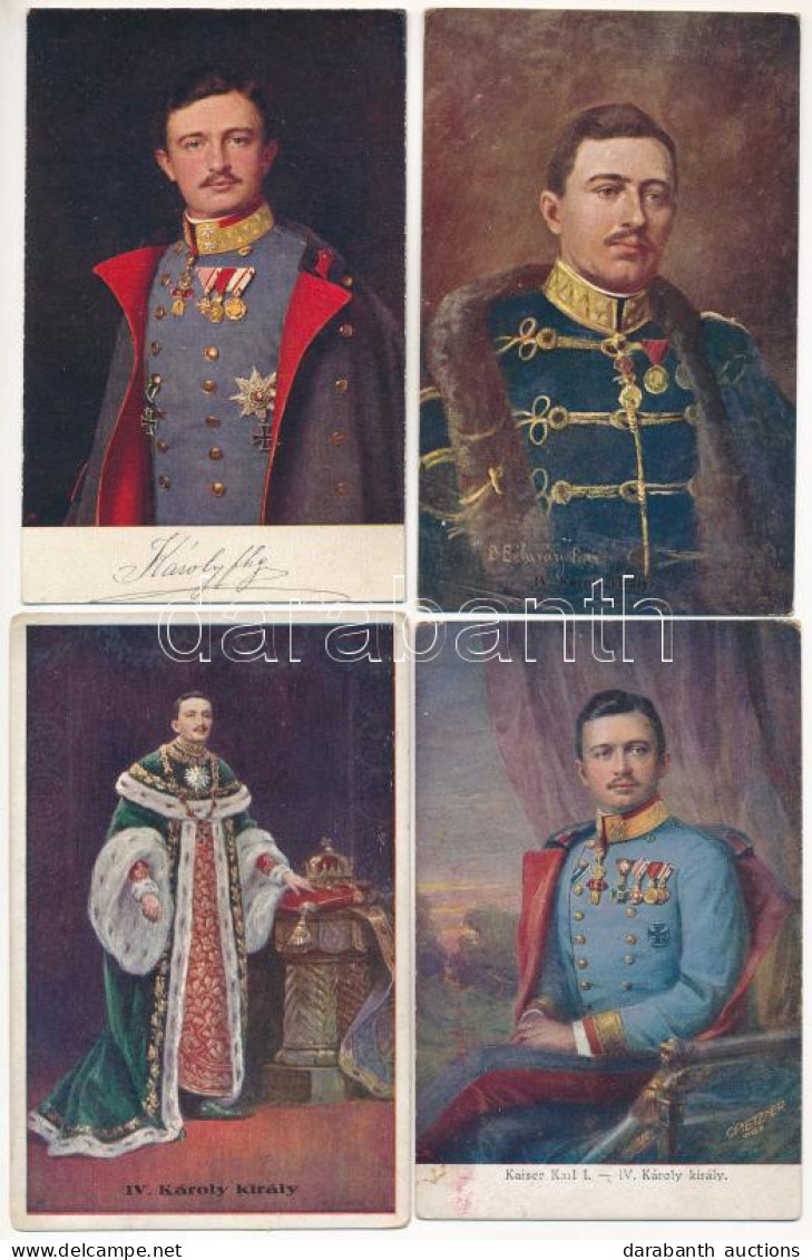 **, * IV. Károly / Charles I Of Austria - 4 Db RÉGI Képeslap / 4 Pre-1945 Postcards - Unclassified