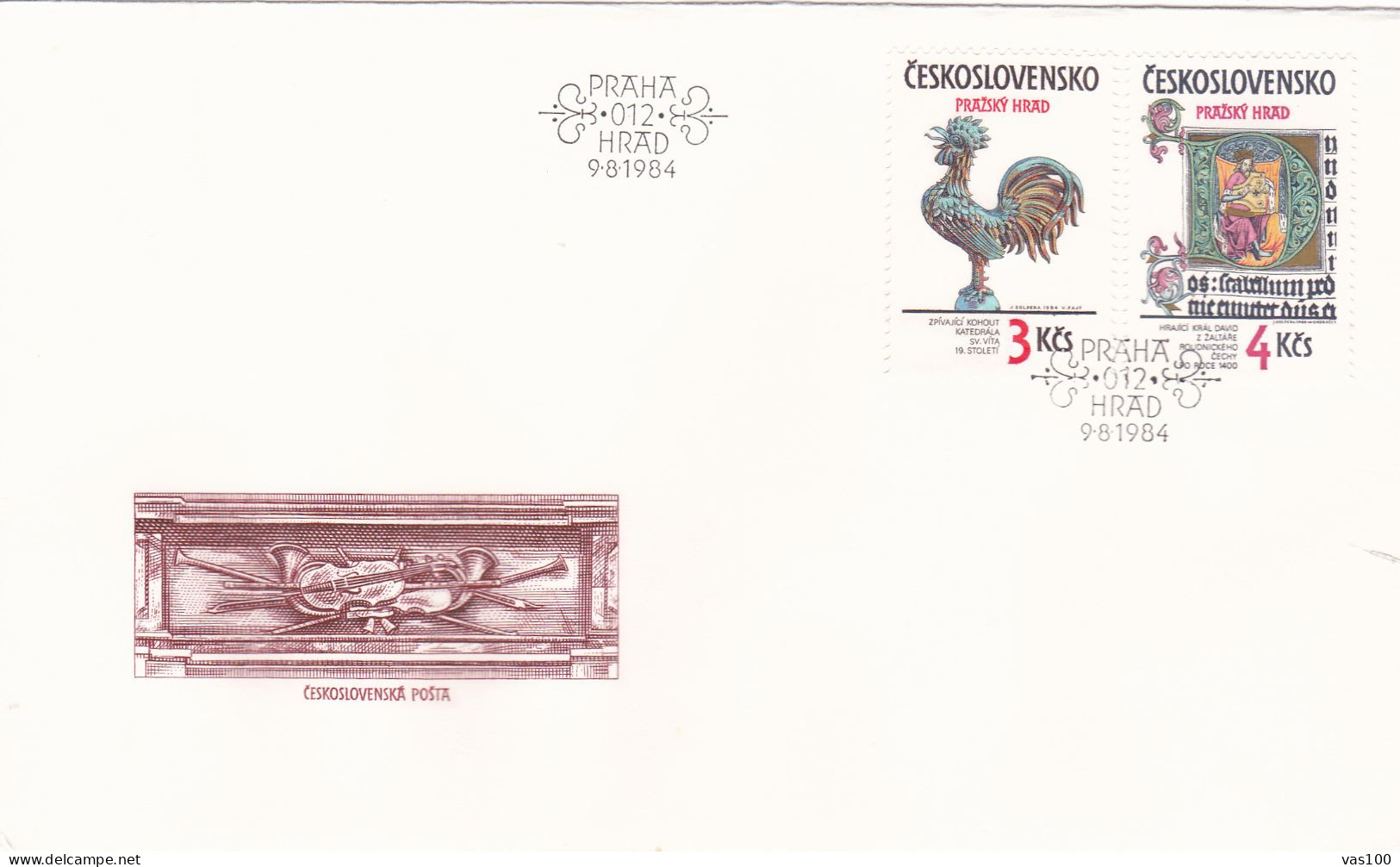 PICTURE  FDC  CIRCULATED 1984 Tchécoslovaquie - Lettres & Documents