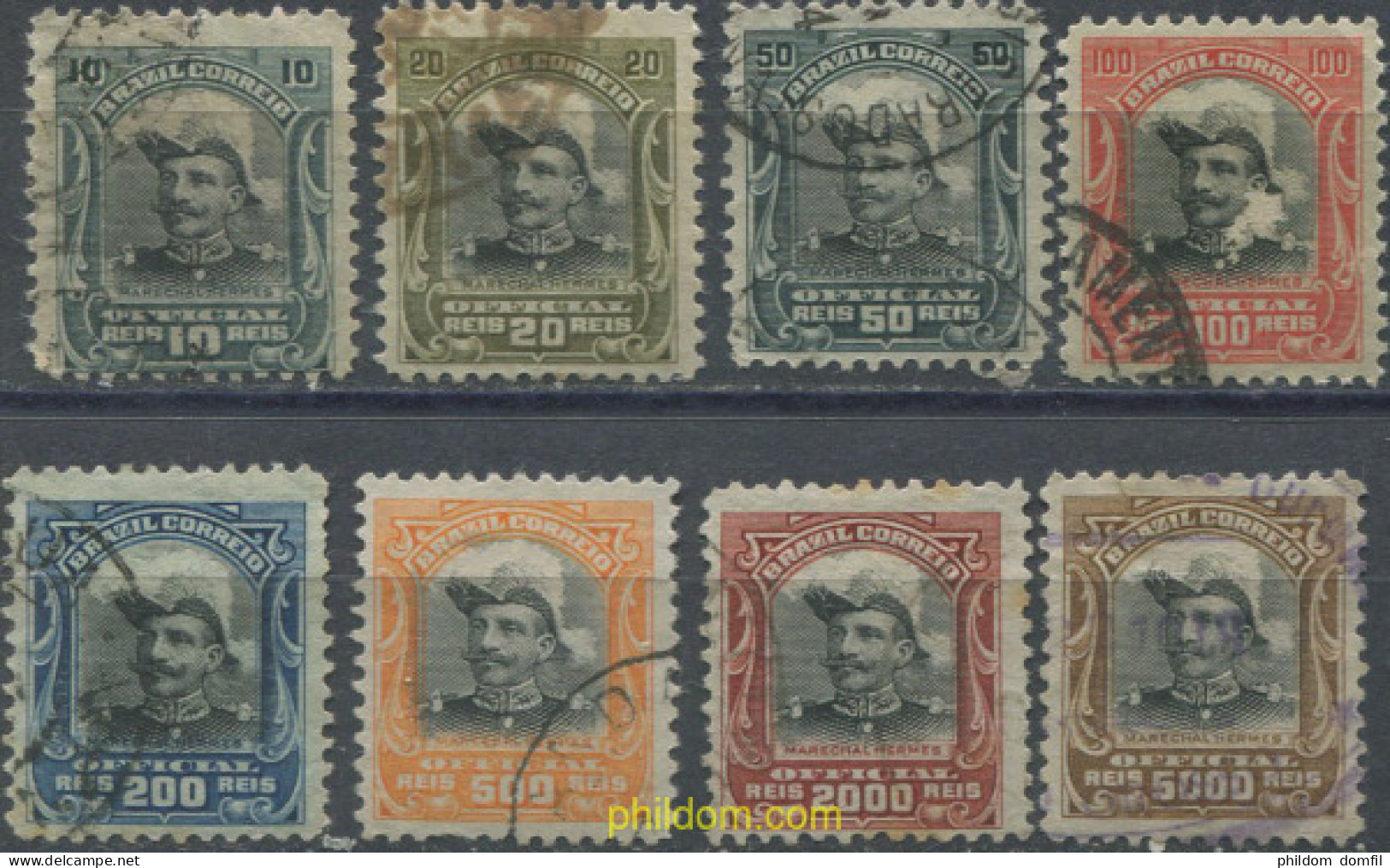 675751 USED BRASIL 1913 SELLOS DE SERVICIO - Unused Stamps