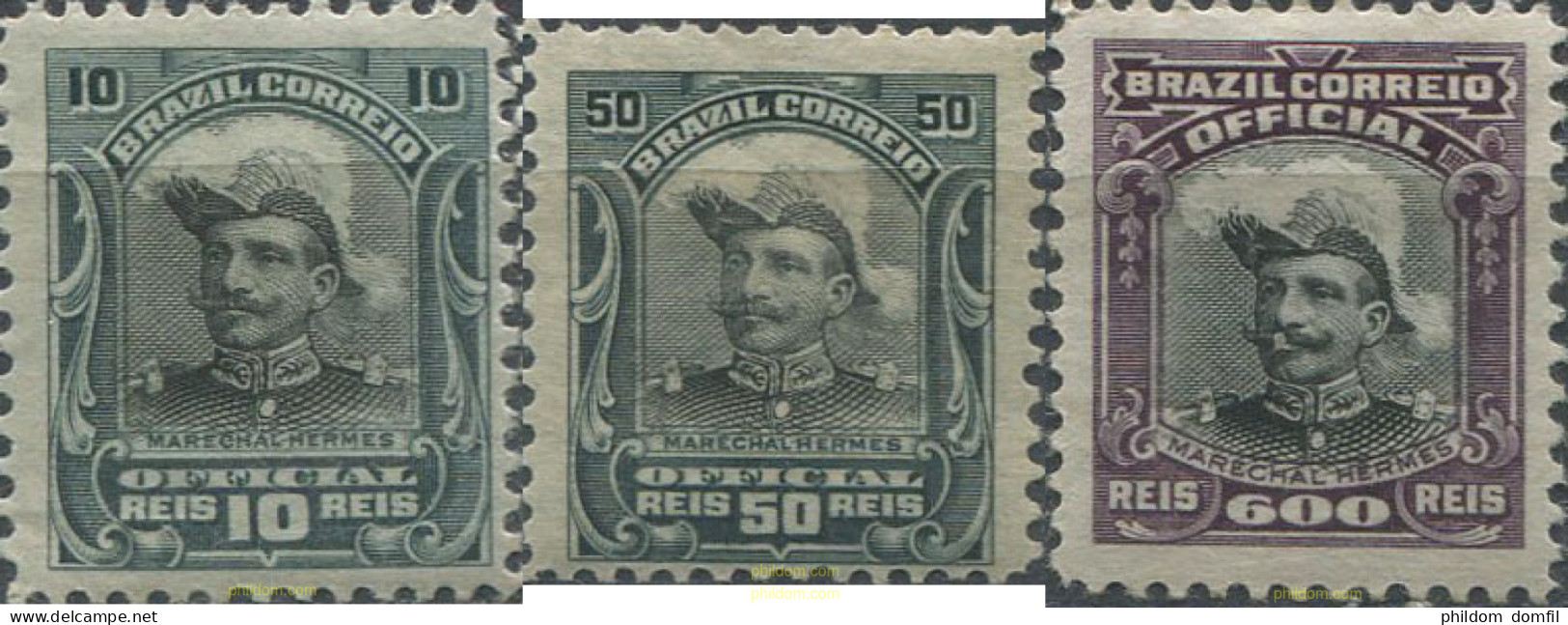 675752 HINGED BRASIL 1913 SELLOS DE SERVICIO - Nuevos