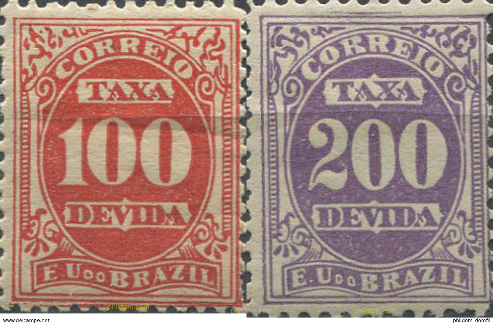 675839 HINGED BRASIL 1895 SELLOS DE TASA - Unused Stamps
