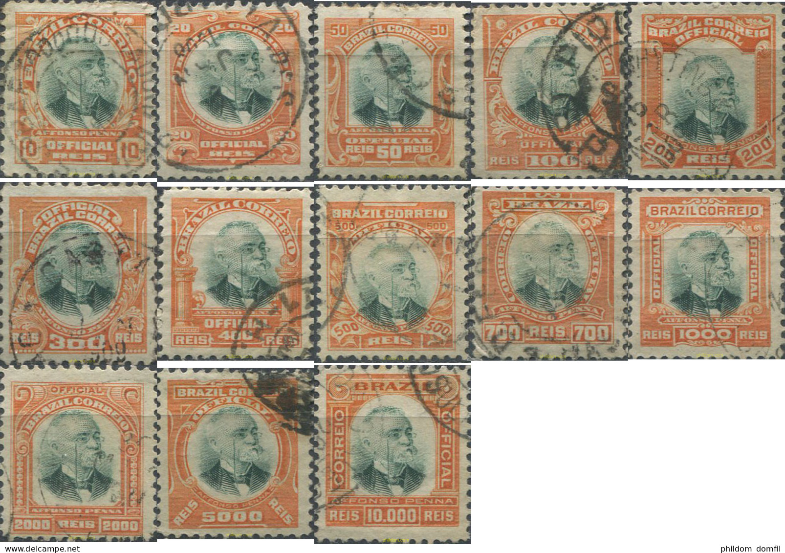 675702 USED BRASIL 1906 SELLOS DE SERVICIO - Nuovi