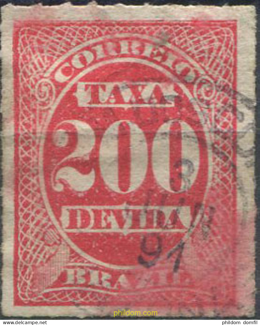 675801 USED BRASIL 1890 SELLOS DE TASA - Unused Stamps