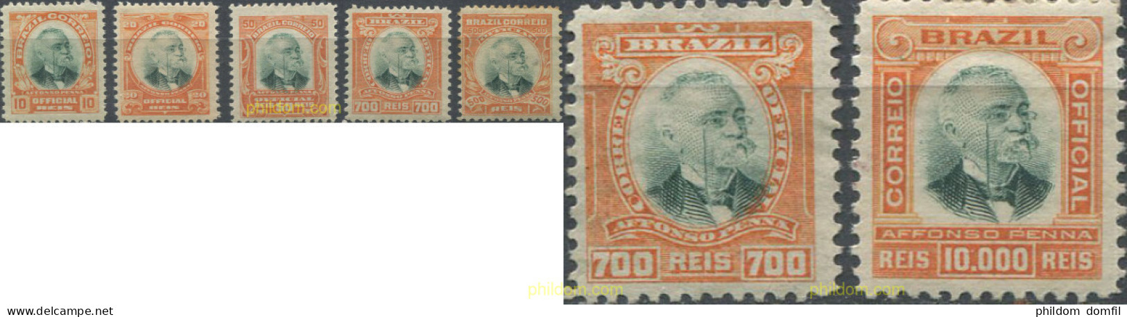 675768 HINGED BRASIL 1906 SELLOS DE SERVICIO - Nuevos