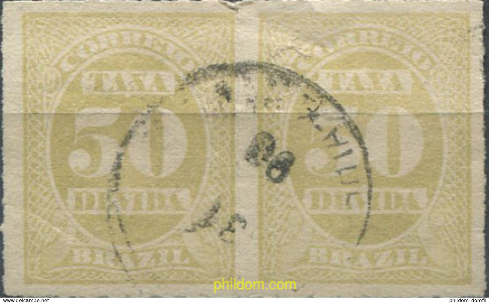 675822 USED BRASIL 1890 SELLOS DE TASA - Unused Stamps