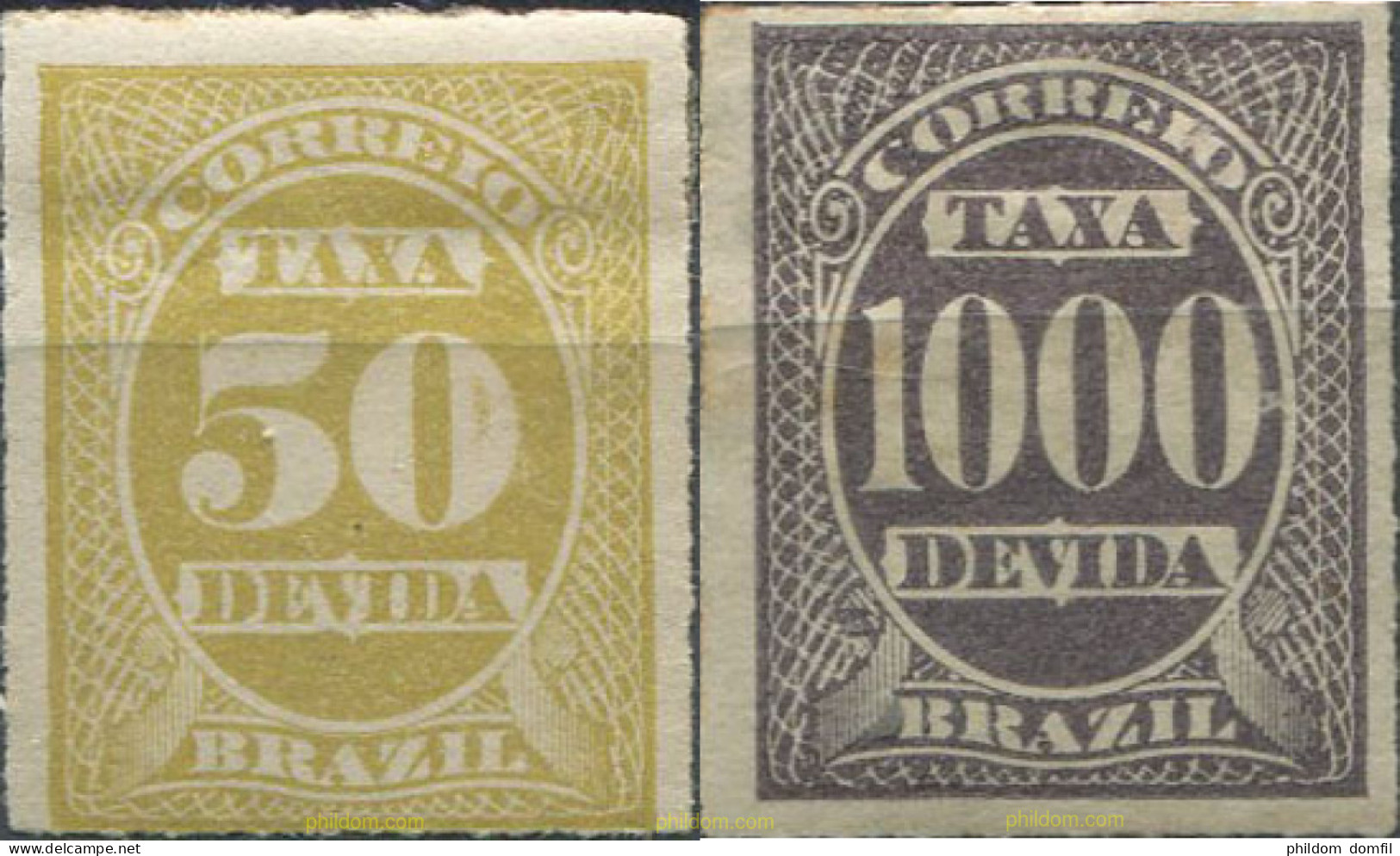 675826 HINGED BRASIL 1890 SELLOS DE TASA - Unused Stamps